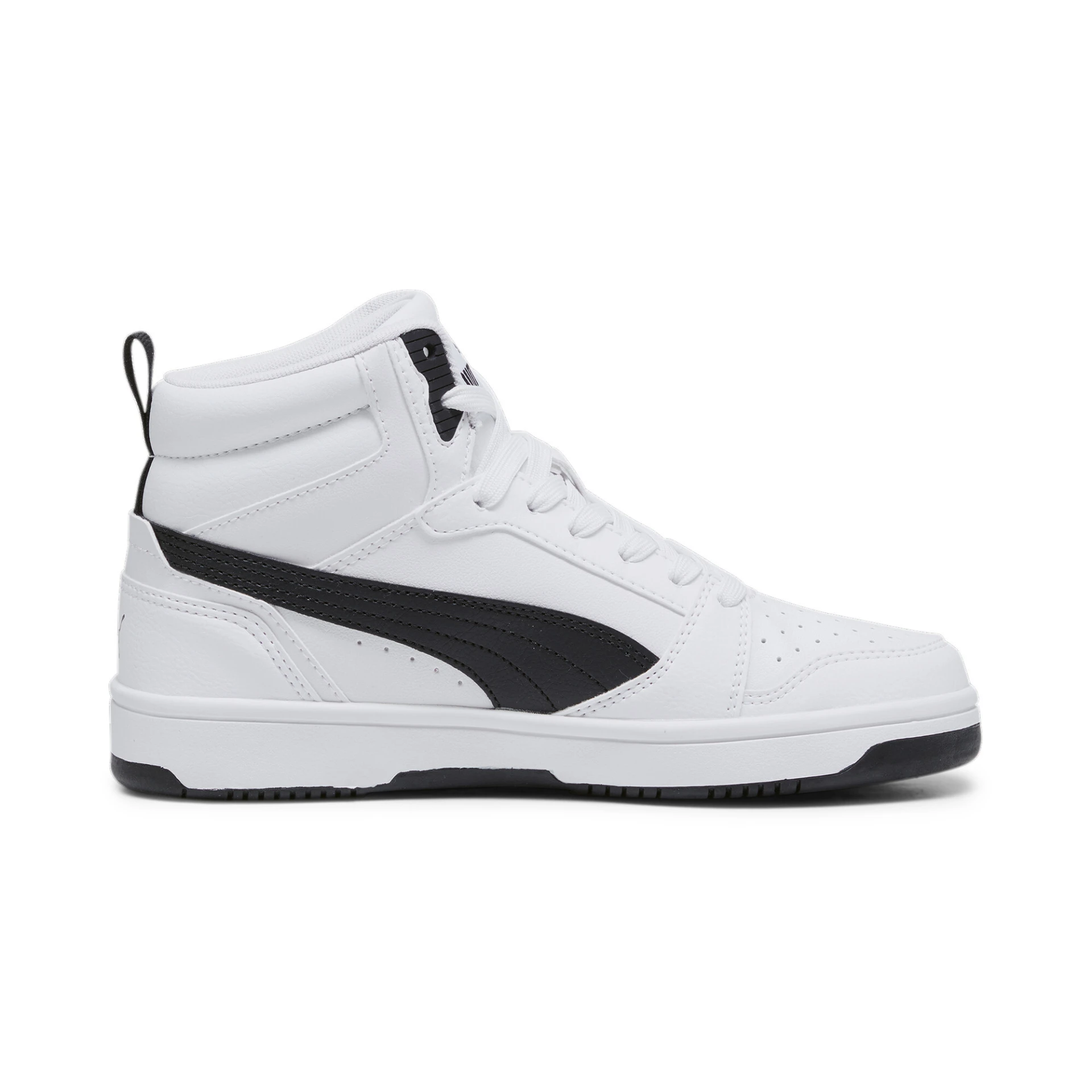 PUMA Puma_Rebound_V6_Mid_Jr 393831 002 PUMA WHITE-PUMA BLACK