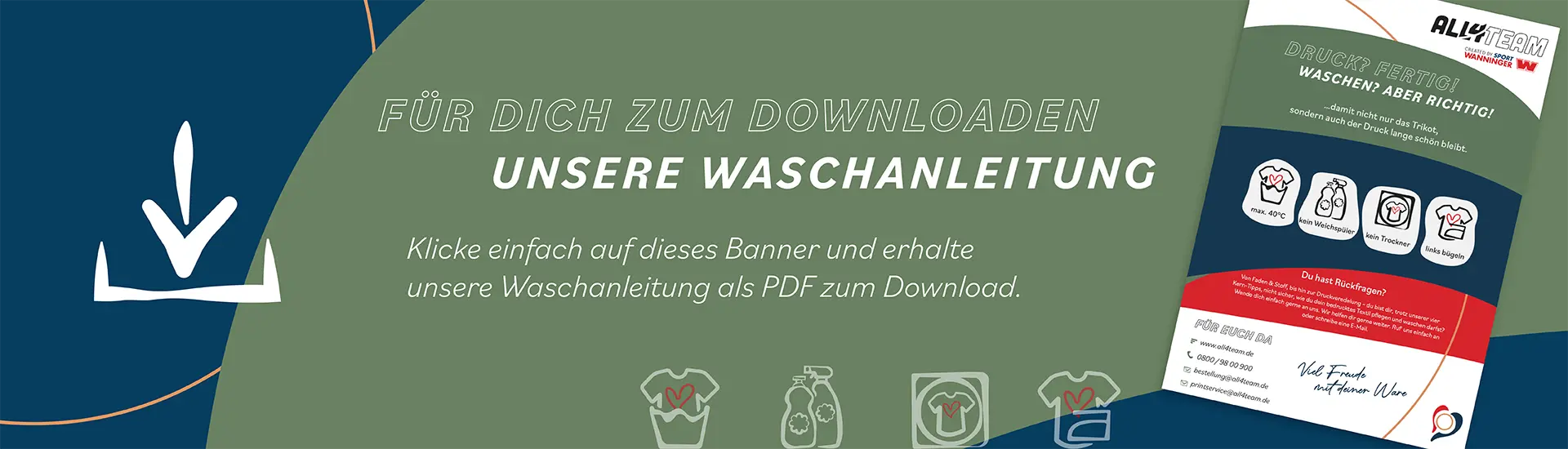 All4Team Banner für Waschanleitungen All4Team Banner für Waschanleitungen