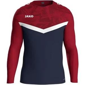 JAKO Herren_Sweatshirt_Sweat_Iconic A4T024HR8824 901 marine/chili rot