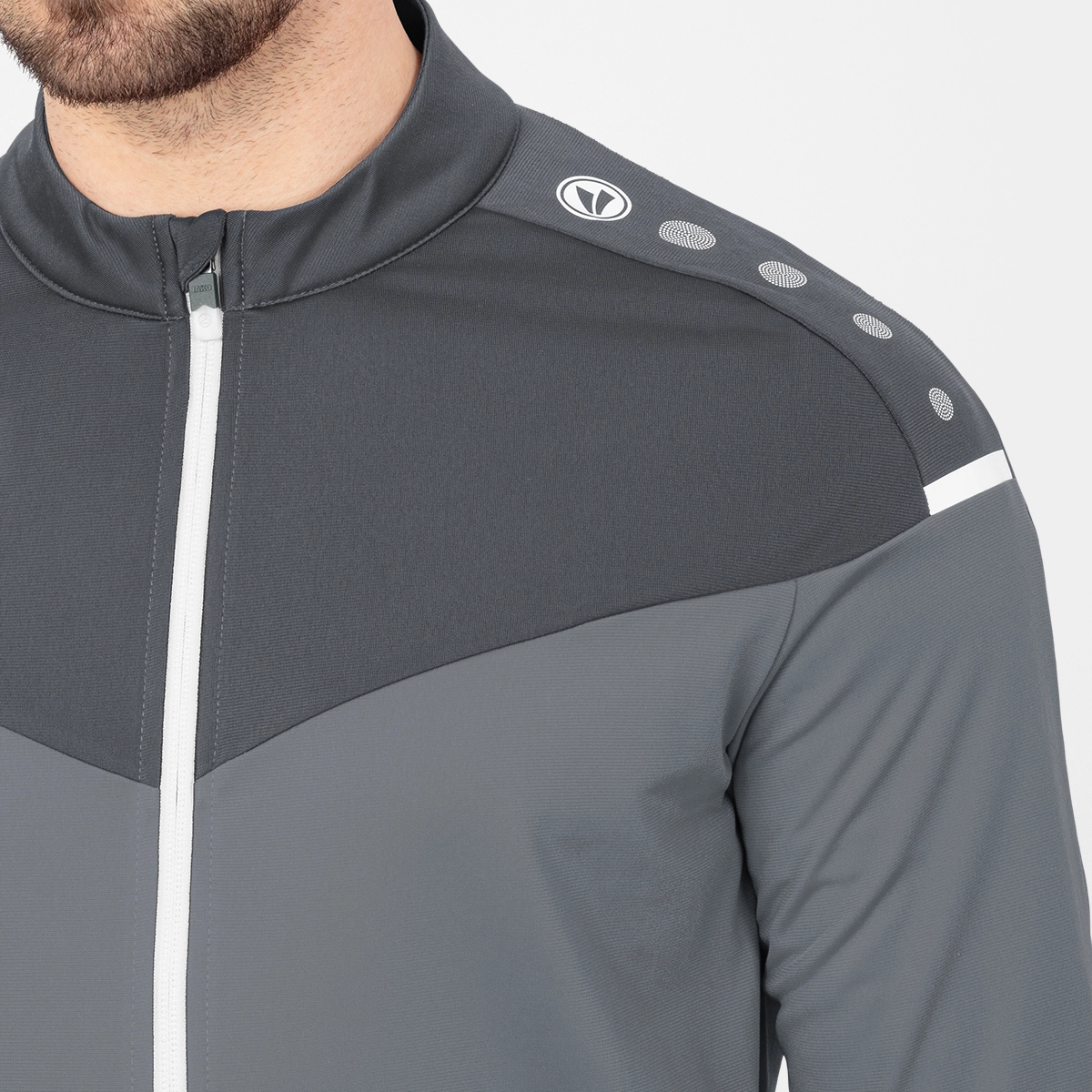 JAKO Herren_Polyesterjacke_Champ_20 9320 40 steingrau/anthra light