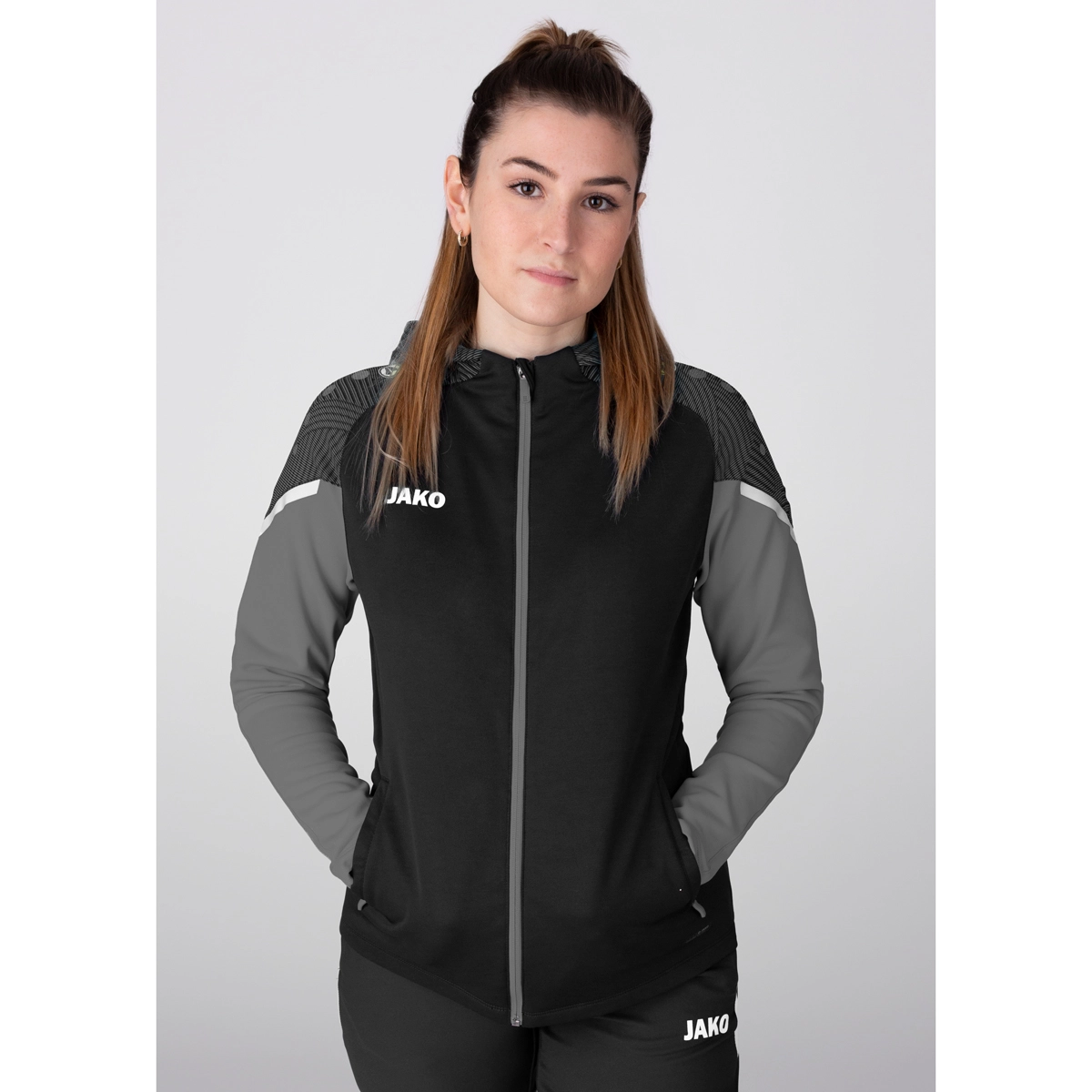 JAKO Kapuzenjacke_Performance 6822K 804 schwarz/anthra light
