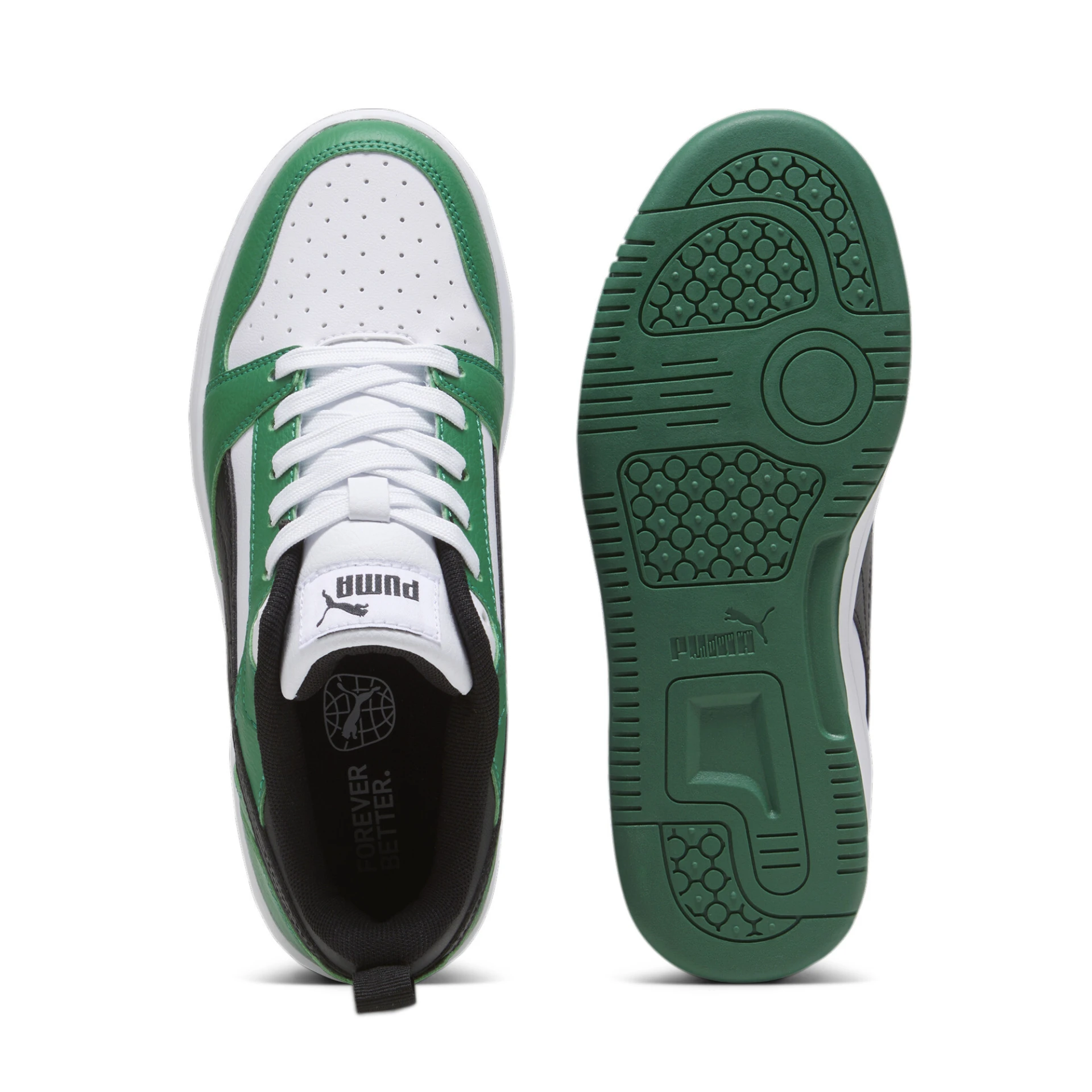 PUMA Puma_Rebound_V6_Lo_Jr 393833 005 PUMA WHITE-PUMA BLACK-ARCH