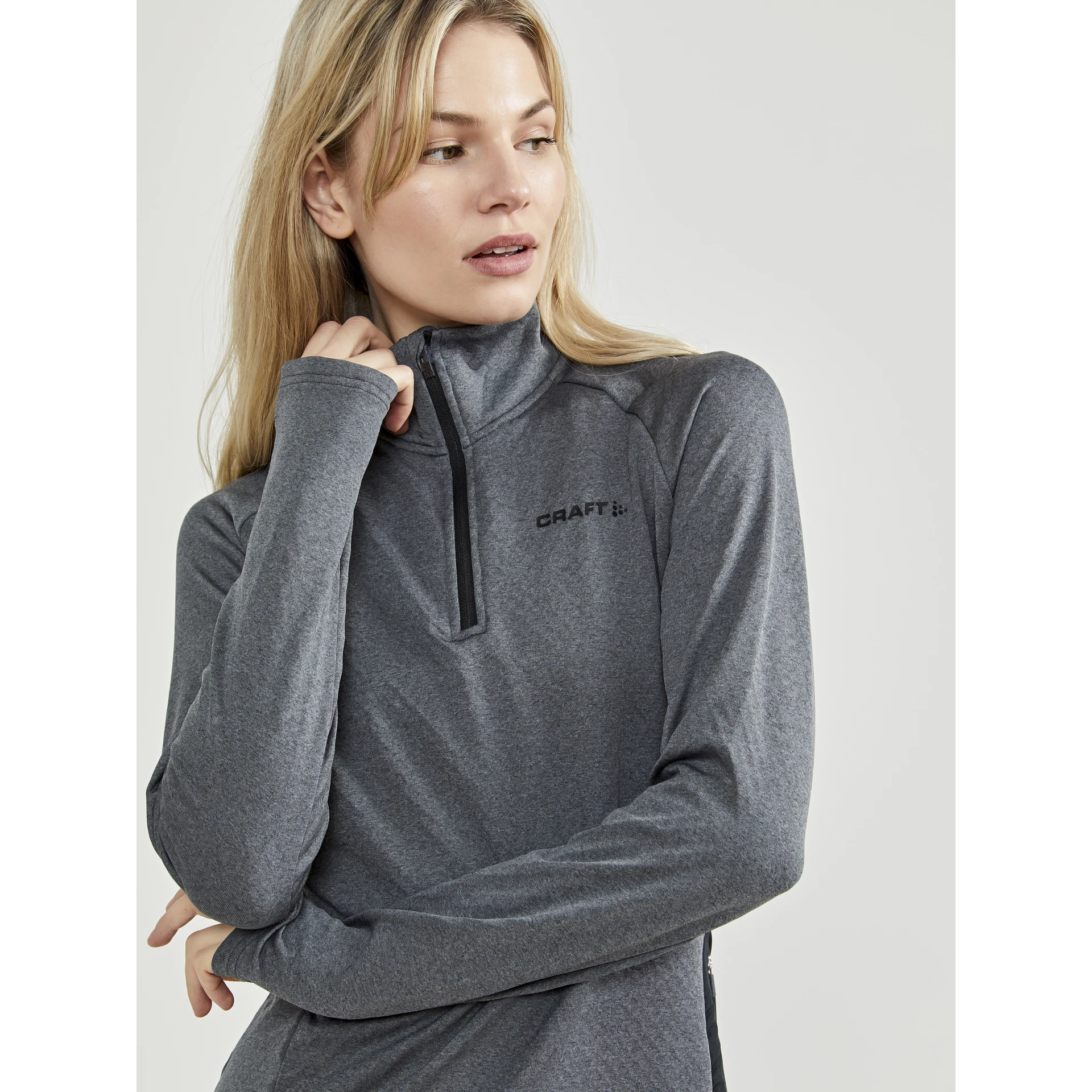 CRAFT Damen_Unterjacke_CORE_TRIM_THERMAL_MIDLAYER 1909501 975000 DK GREY MELANGE