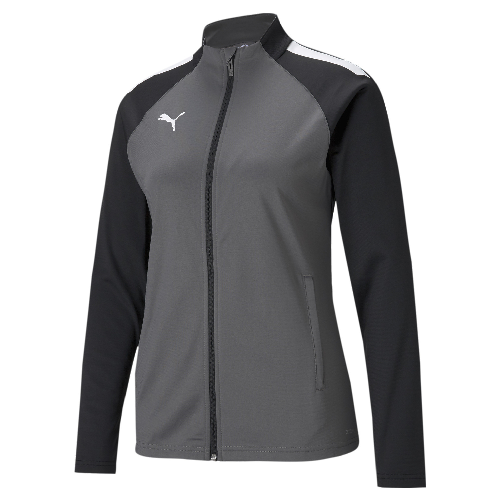 PUMA teamLIGA_Training_Jacket_W 657252 013 SMOKED PEARL-PUMA WHITE