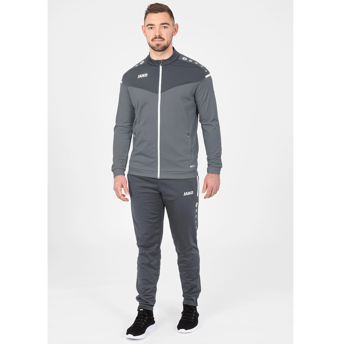JAKO Kinder_Polyesterjacke_Champ_20 9320K 40 steingrau/anthra light