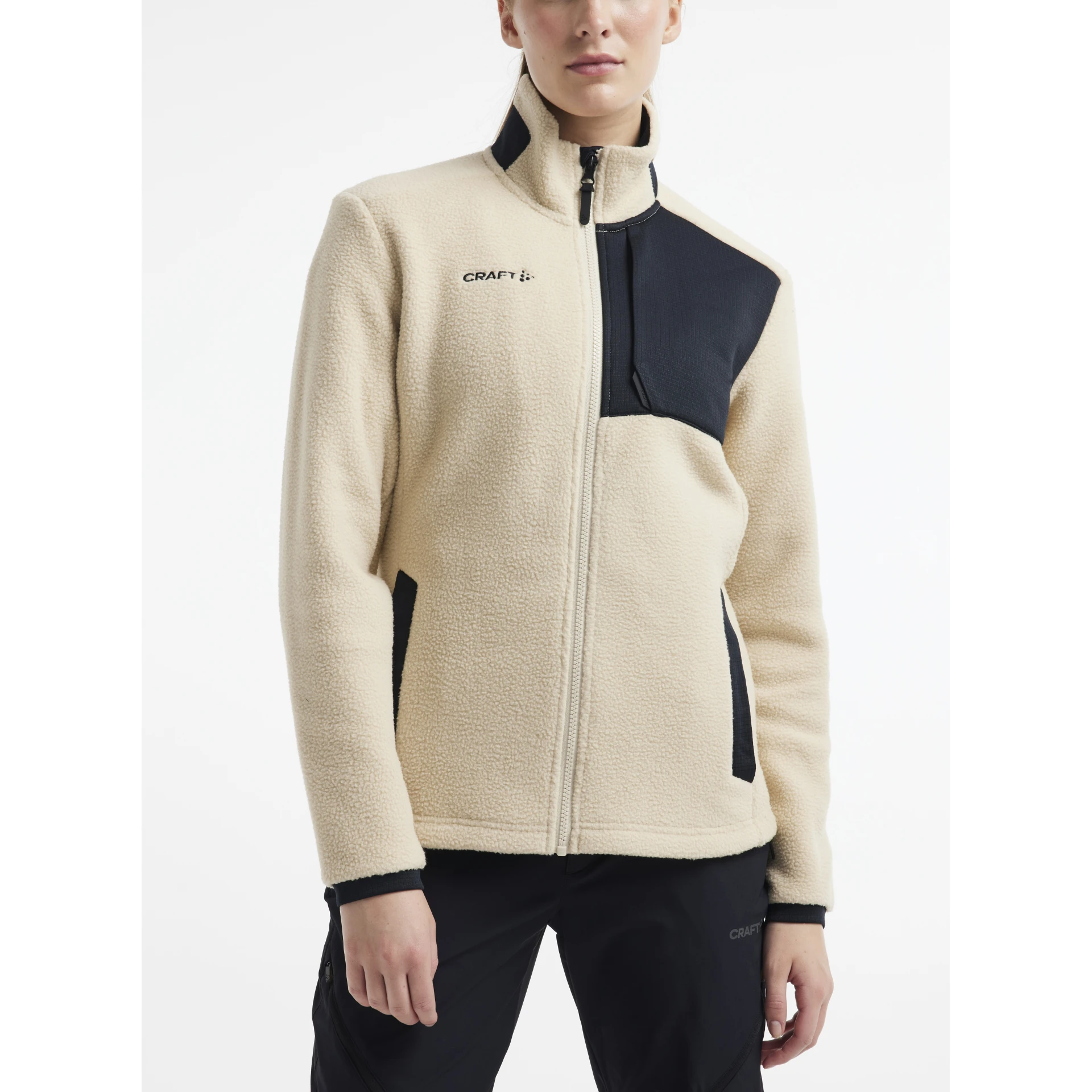 CRAFT ADV_Explore_Pile_Fleece_Jacket_W 1912221 211999 ECRU-BLACK