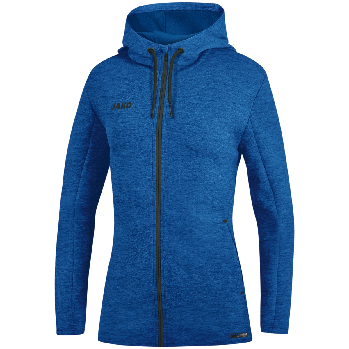 JAKO Damen_Kapuzenjacke_Premium_Basics 6829D 04 royal meliert