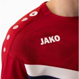 JAKO Herren_Sweatshirt_Sweat_Iconic A4T024HR8824 901 marine/chili rot