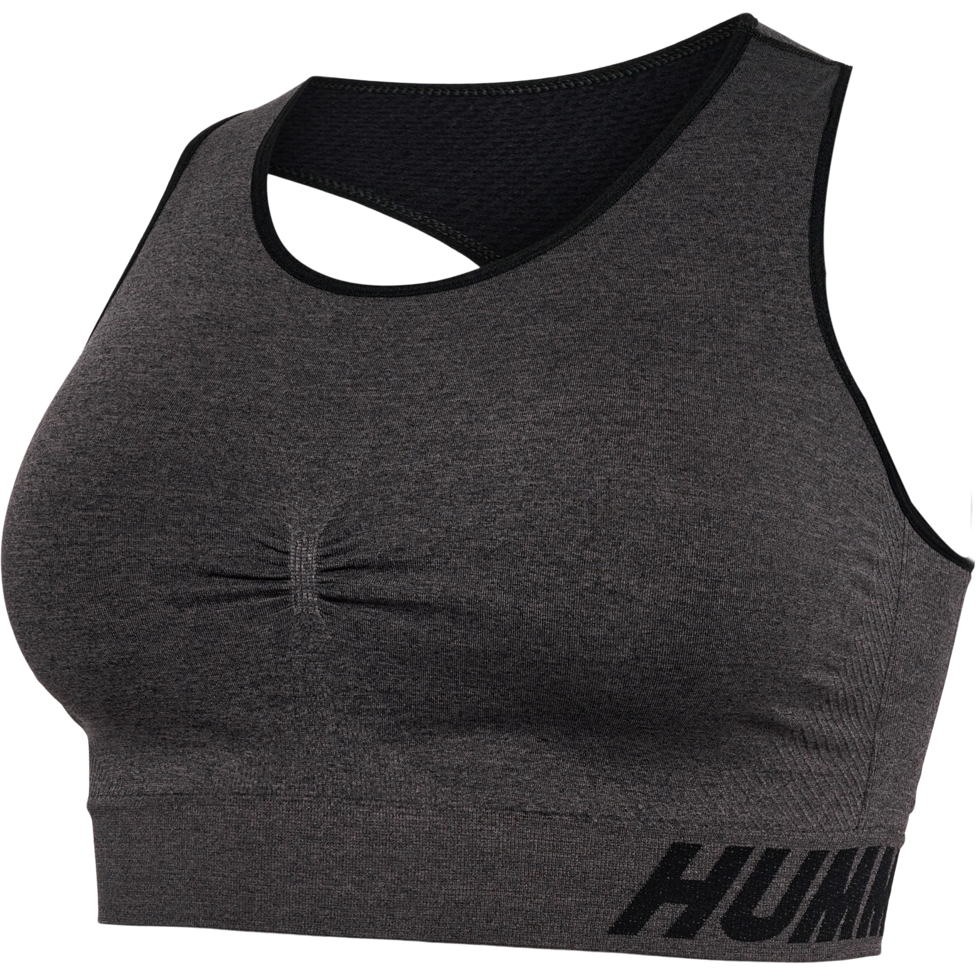 HUMMEL hmlTE_CURVE_SEAMLESS_SPORTS_BRA___BLACK_MELANGE___2XL 219875 2508 BLACK MELANGE