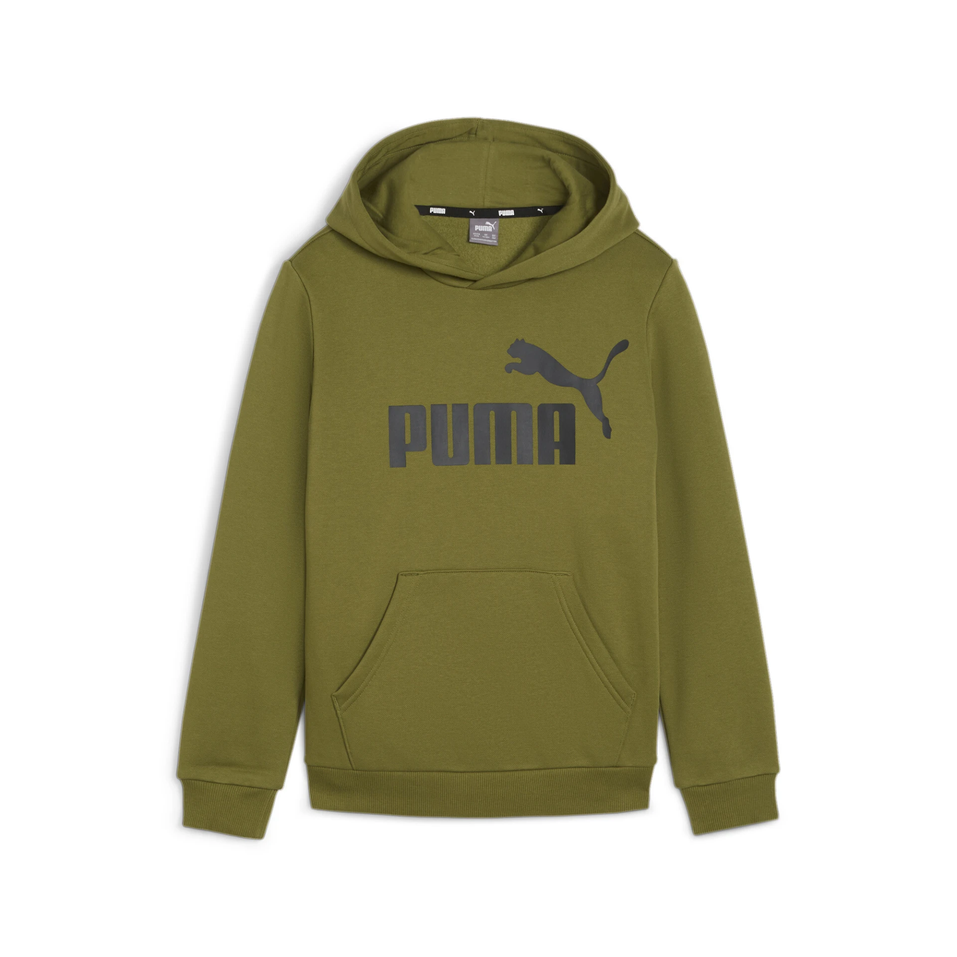 PUMA ESS_Big_Logo_Hoodie_FL_B 586965 076 OLIVE GREEN