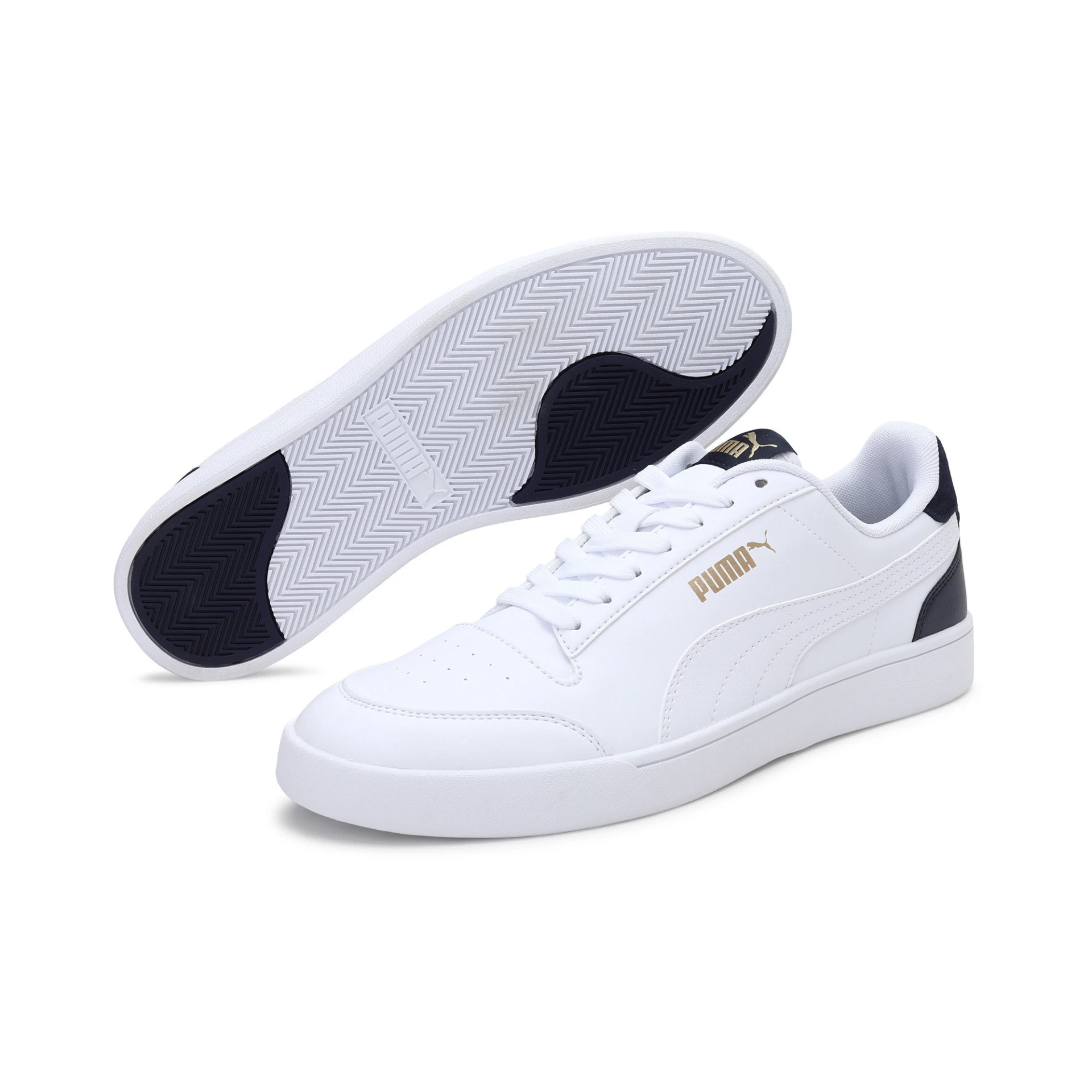 PUMA Herren_FreizeitschuheShuffle 309668 005 PUMA WHITE-PUMA WHITE-PEAC