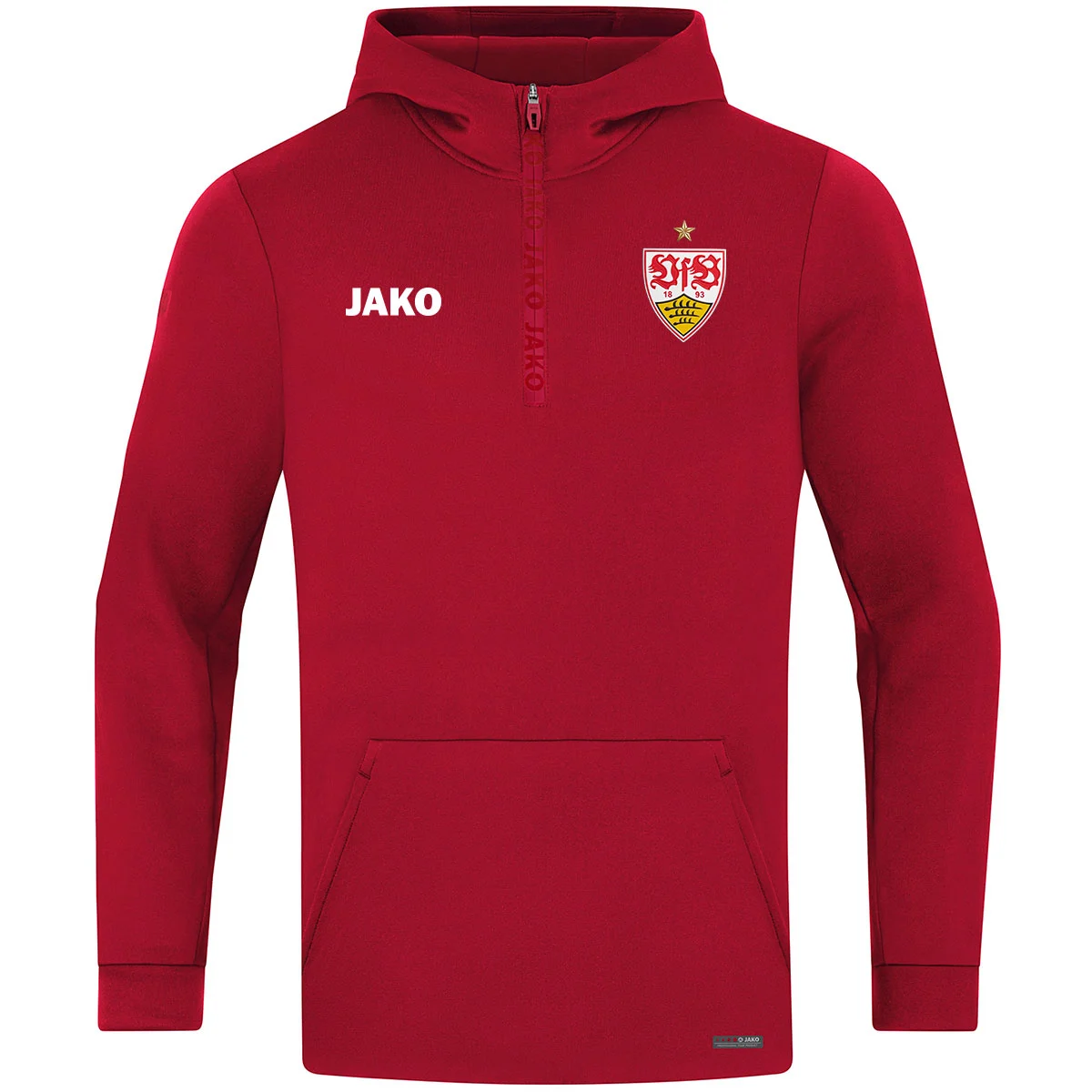 JAKO VfB_Zip_Hoodie_Pro_Casual ST6723C 141 chili rot