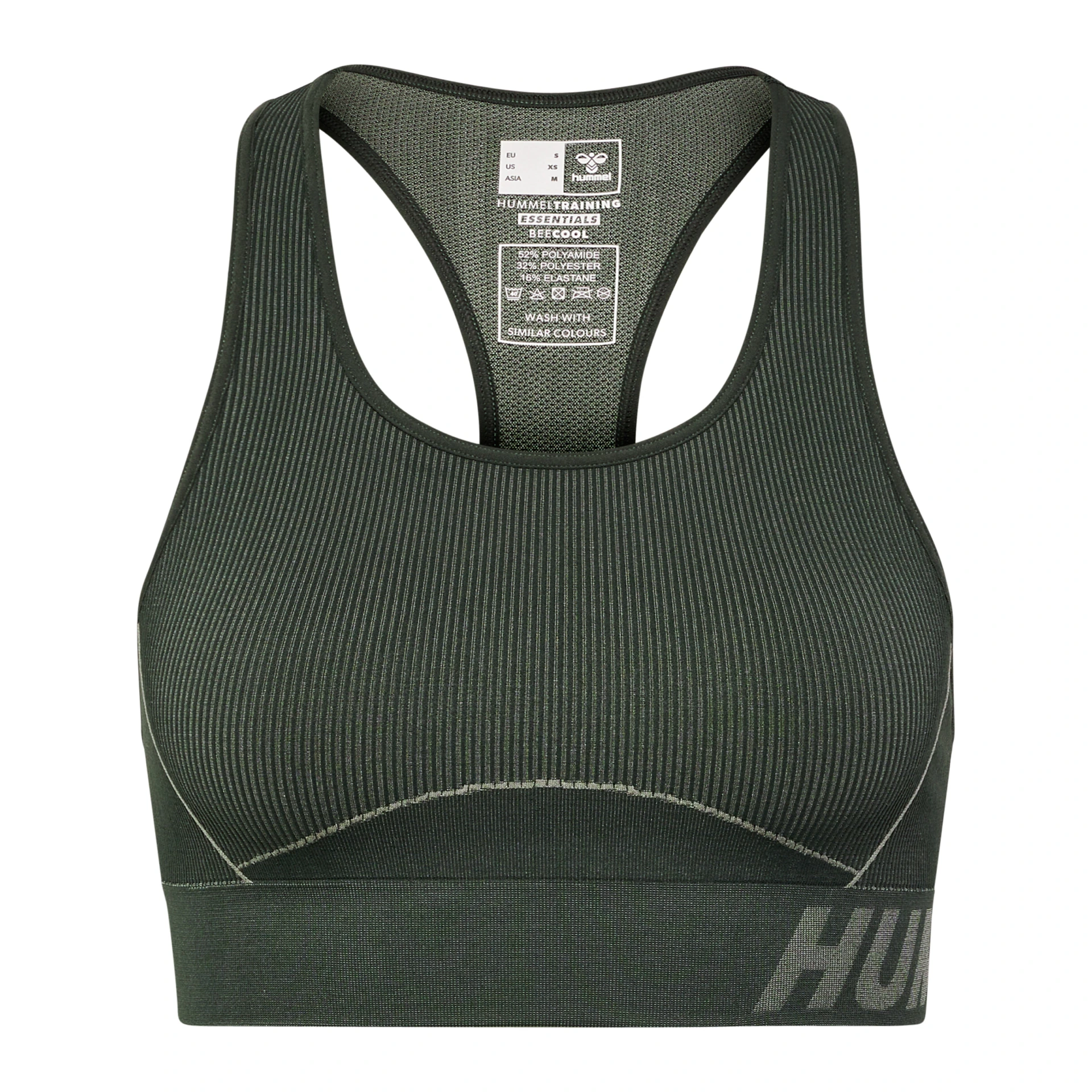 HUMMEL hmlTE_CHRISTEL_SEAMLESS_SPORTS_TOP 213753 6208 CLIMBING IVY/SEAGRASS MEL