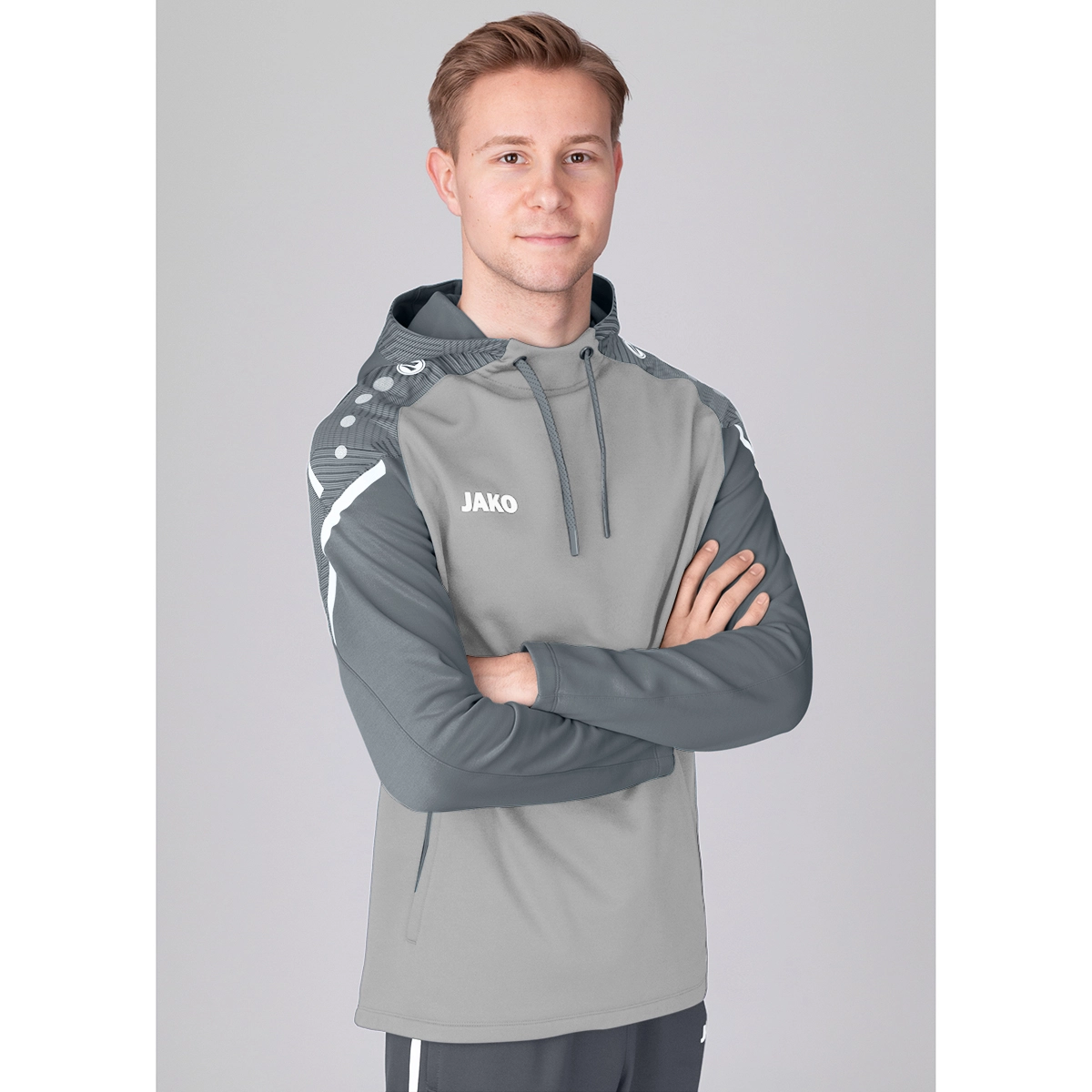 JAKO Kapuzensweat_Performance 6722K 845 soft grey/steingrau