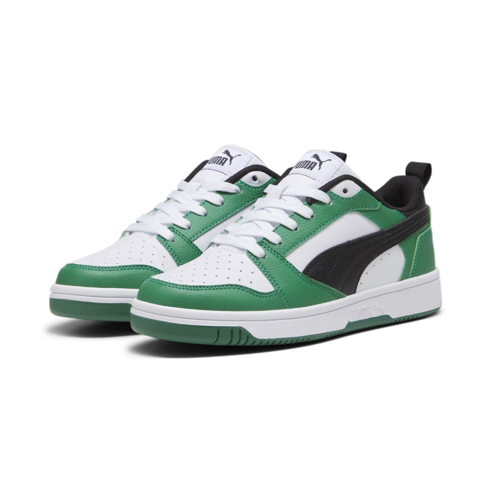 PUMA Puma_Rebound_V6_Lo_Jr 393833 005 PUMA WHITE-PUMA BLACK-ARCH