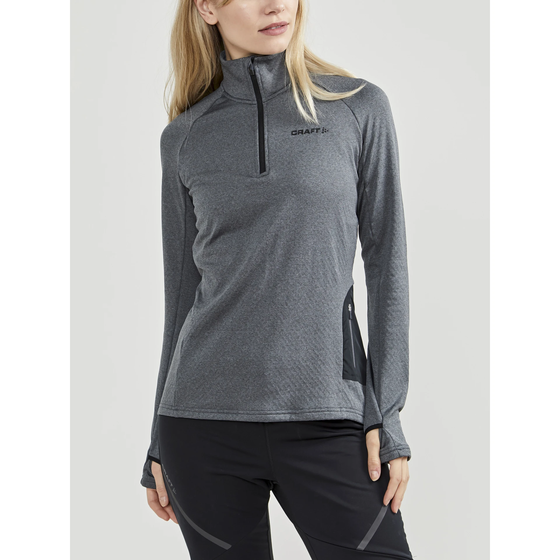 CRAFT CORE_Trim_Thermal_Midlayer_W 1909501 975000 DK GREY MELANGE