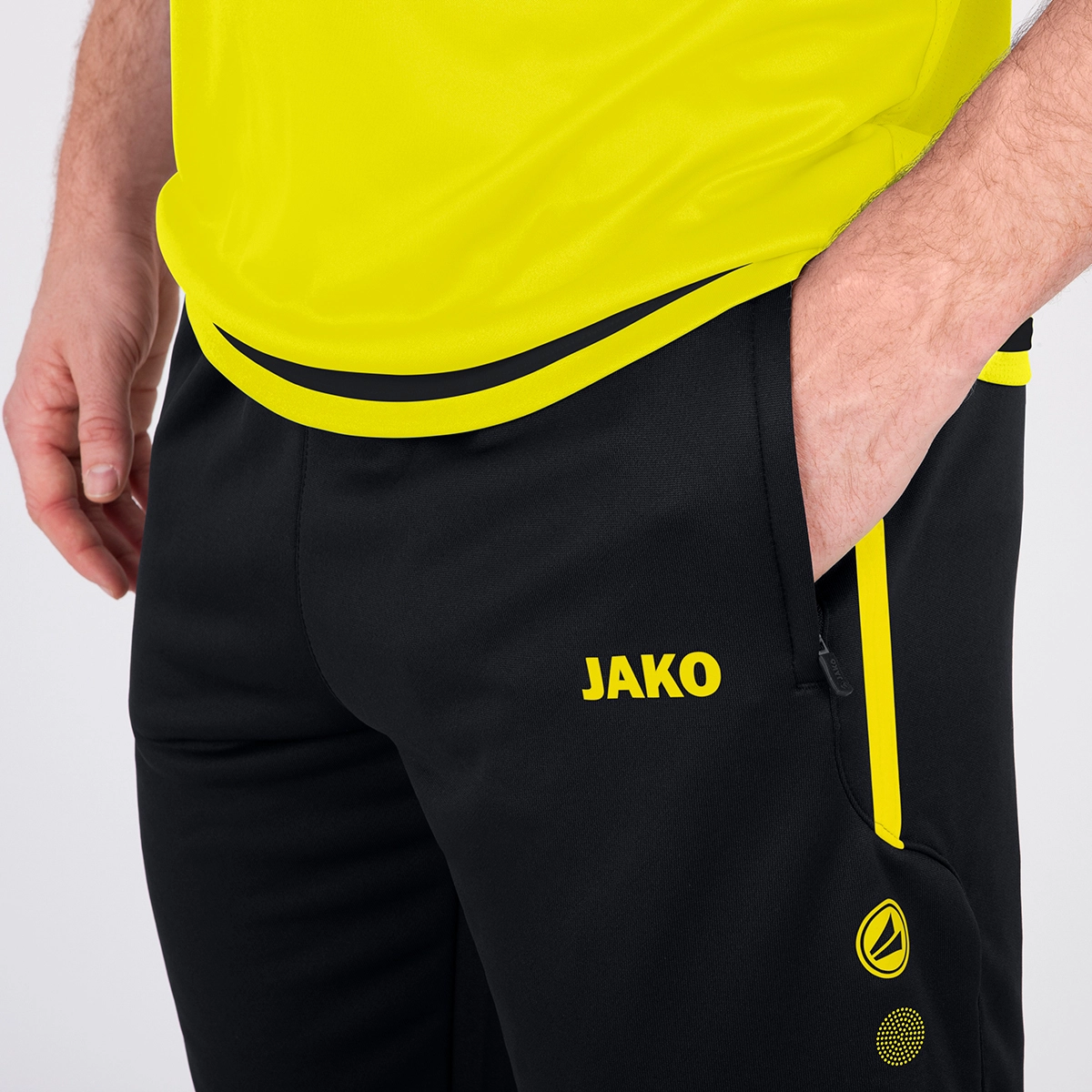JAKO Kinder_Trainingshose_Active 8495K 33 schwarz/neongelb