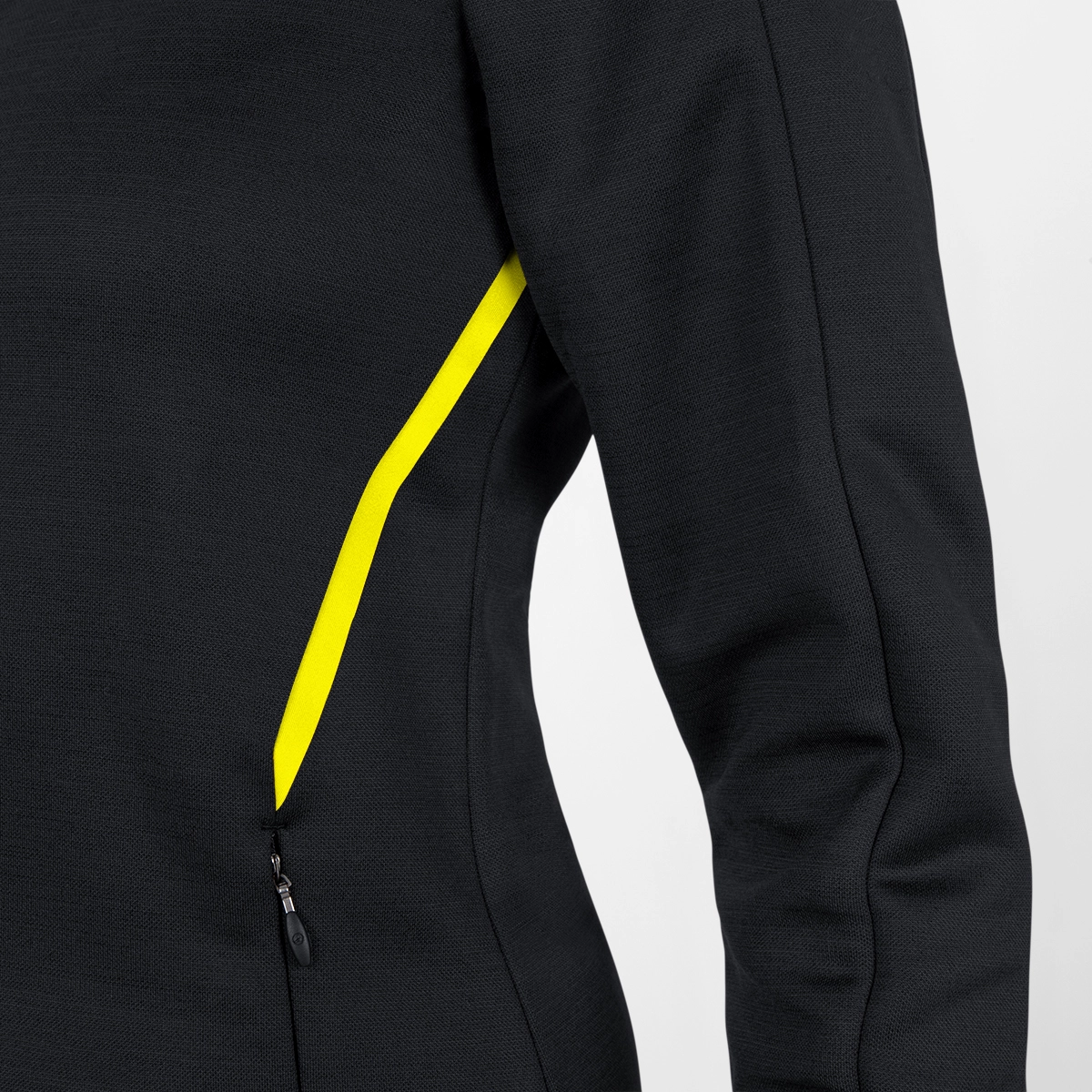 JAKO Freizeitjacke_Challenge_mit_Kapuze 9821K 505 schwarz meliert/citro