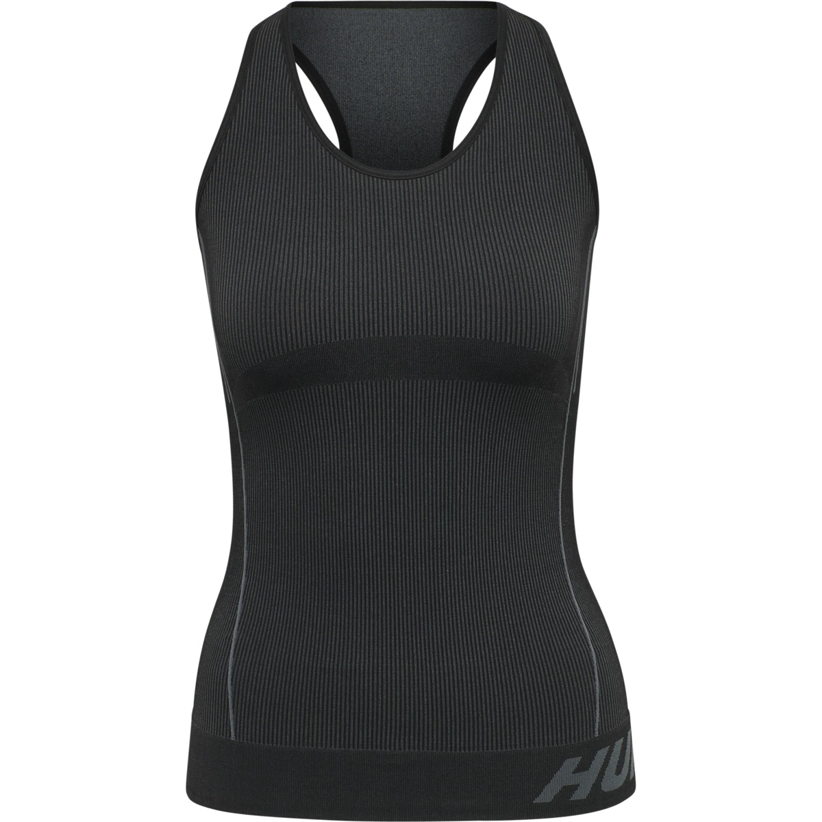 HUMMEL HUMMEL_Damen_Shirt_hmlTE_CHRISTEL_SEAMLESS_TOP 213754 1038 BLACK/ASPHALT MELANGE