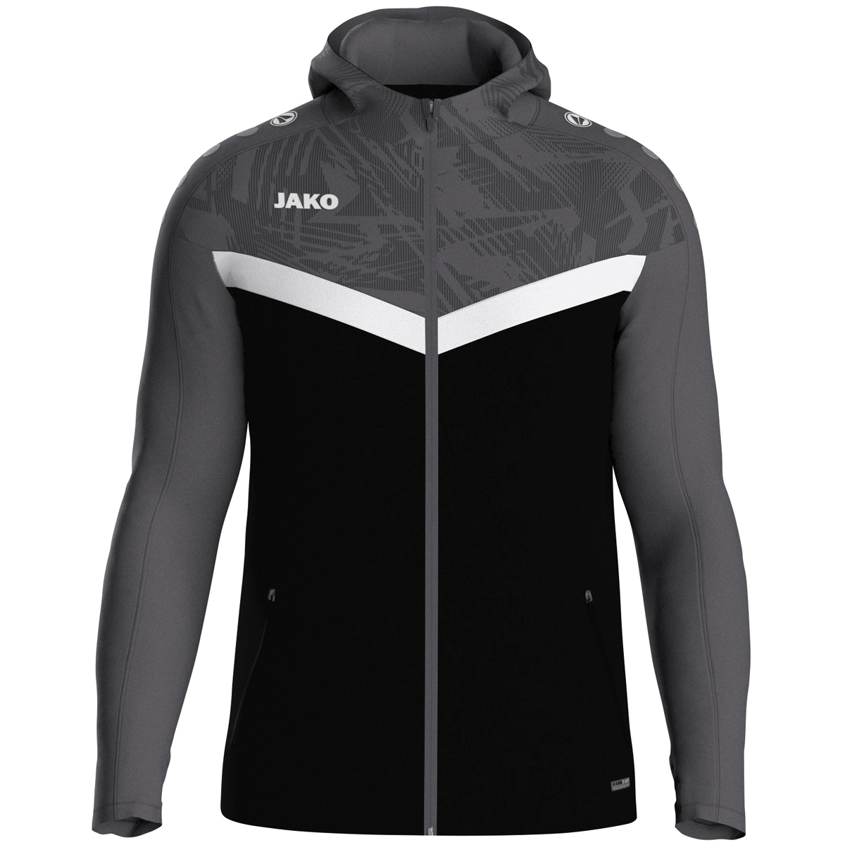 JAKO Kapuzenjacke_Iconic JAKO Kapuzenjacke_Iconic 6824K 801 schwarz/anthrazit