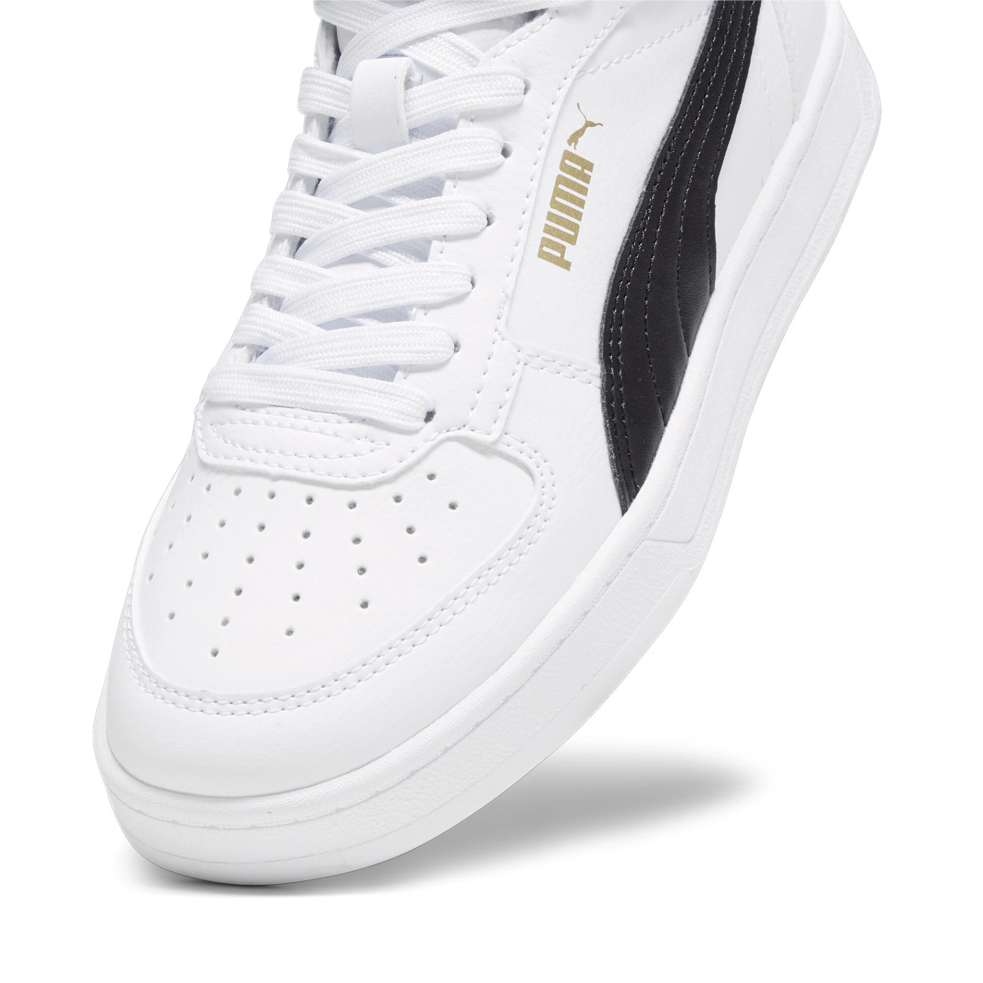 PUMA Puma_Caven_20_Mid_Jr 393842 001 PUMA WHITE-PUMA BLACK-GOLD
