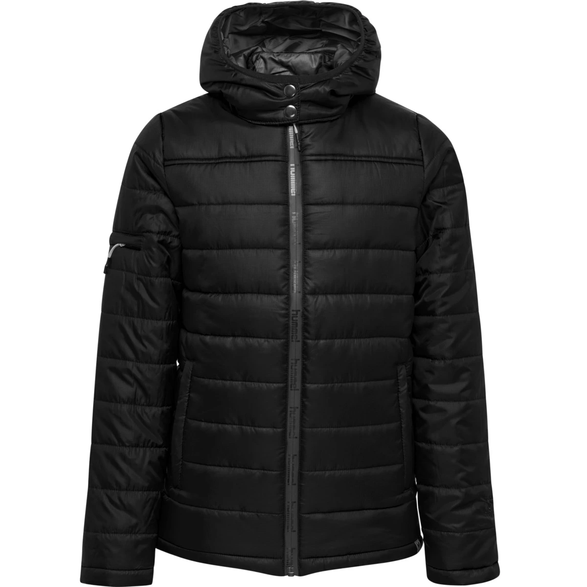 HUMMEL hmlNORTH_QUILTED_HOOD_JACKET_KIDS 206695 1006 BLACK/ASPHALT