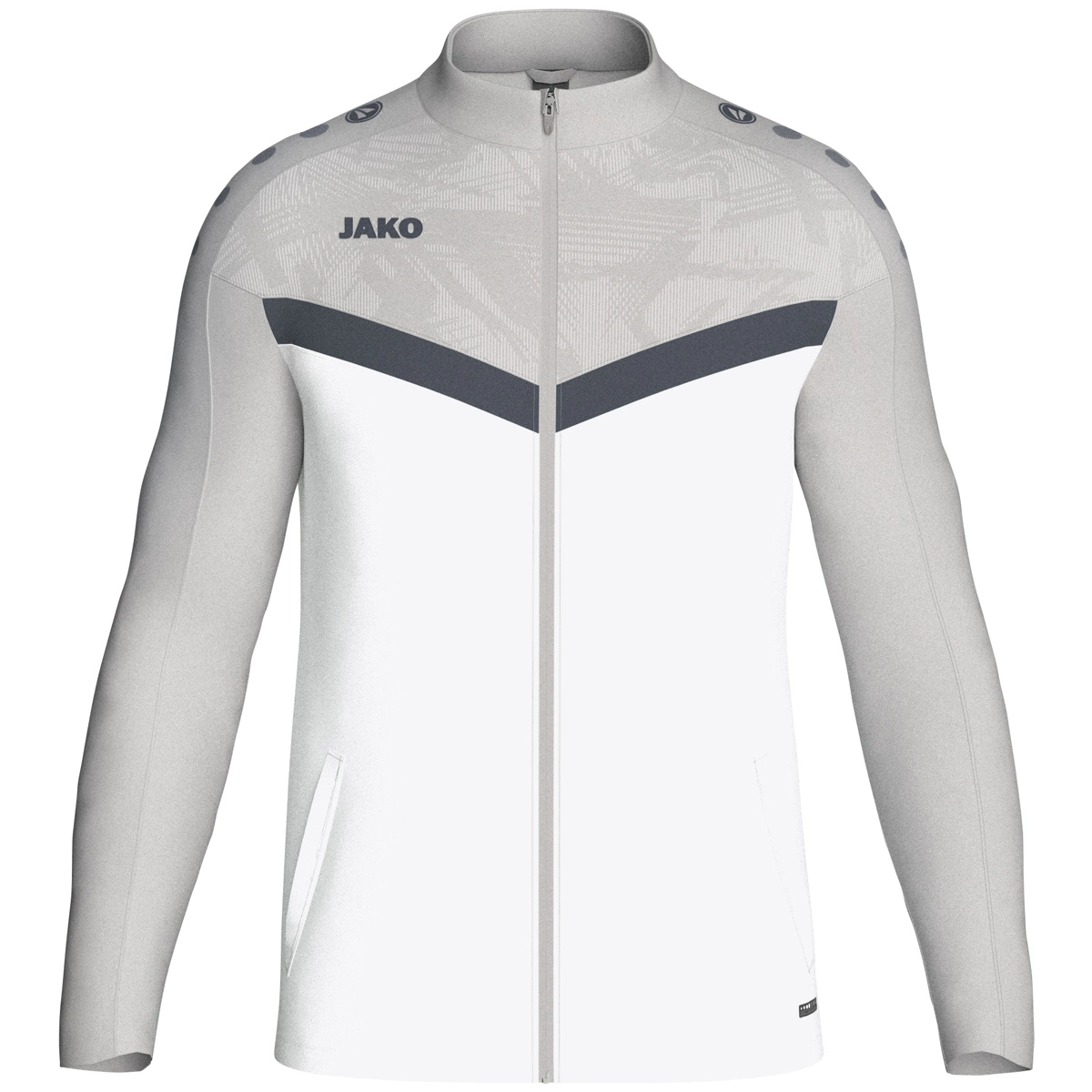 JAKO Polyesterjacke_Iconic 9324K 016 weiß/soft grey/anthra ligh
