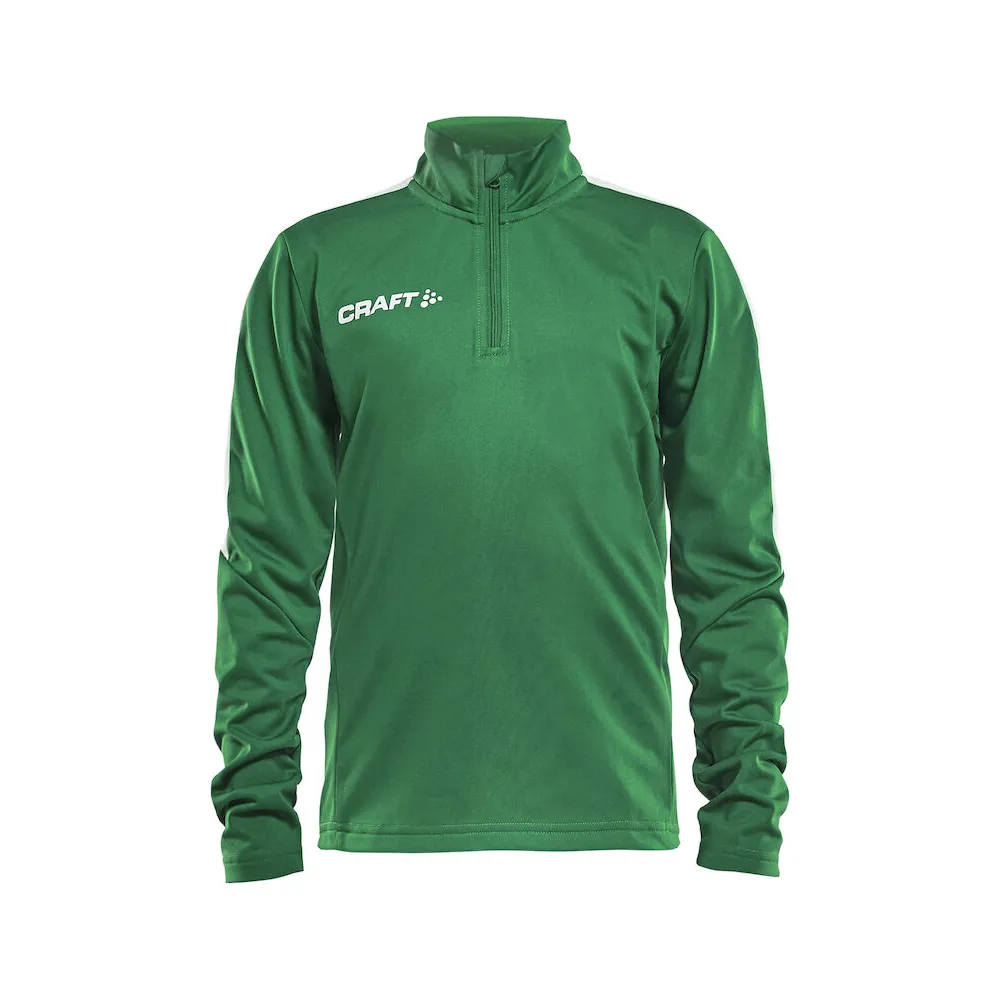 CRAFT Progress_Halfzip_Ls_Tee_Jr 1905639 1651 TEAM GREEN