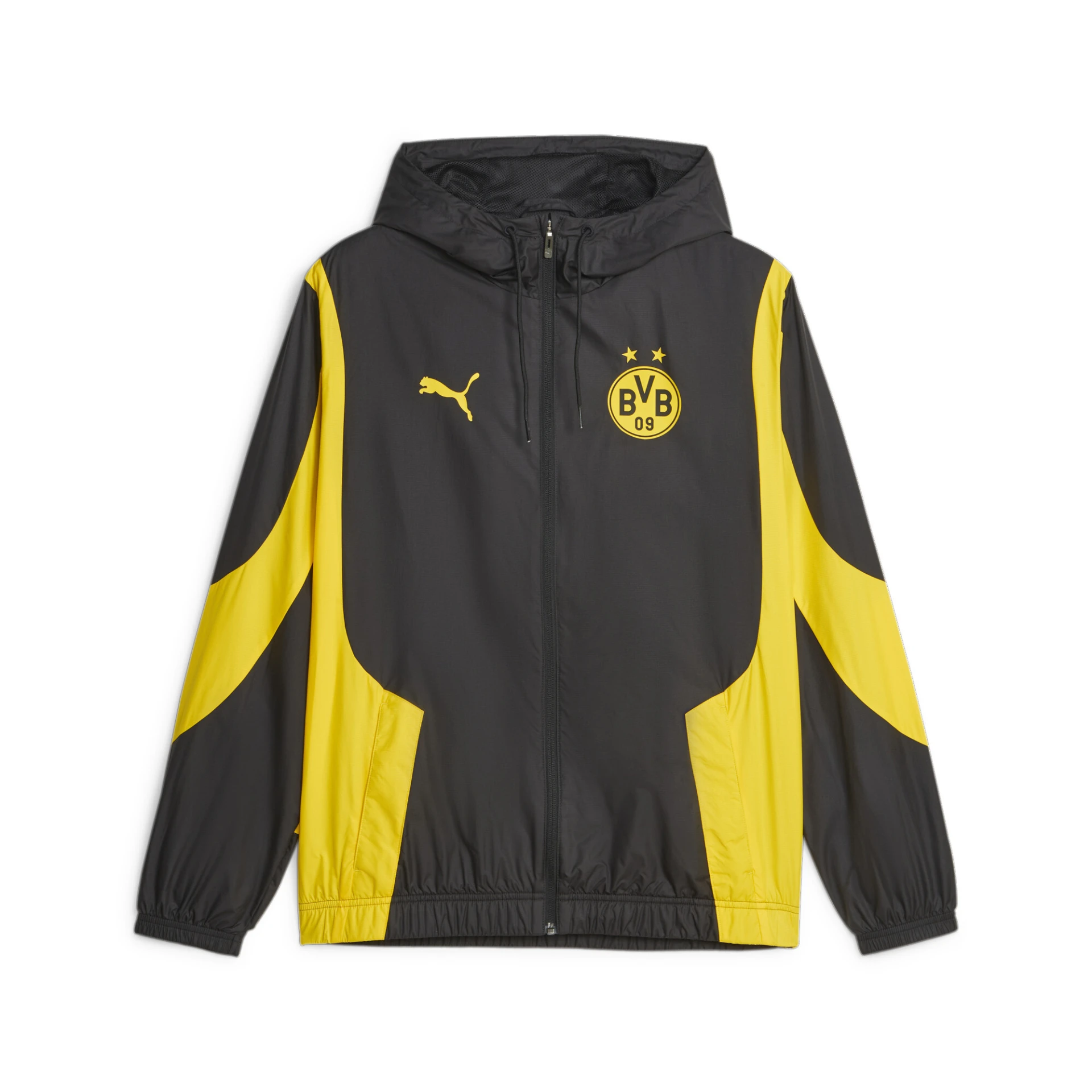 PUMA BVB_Prematch_Woven_Anthem_Jacket 771799 002 PUMA BLACK-CYBER YELLOW