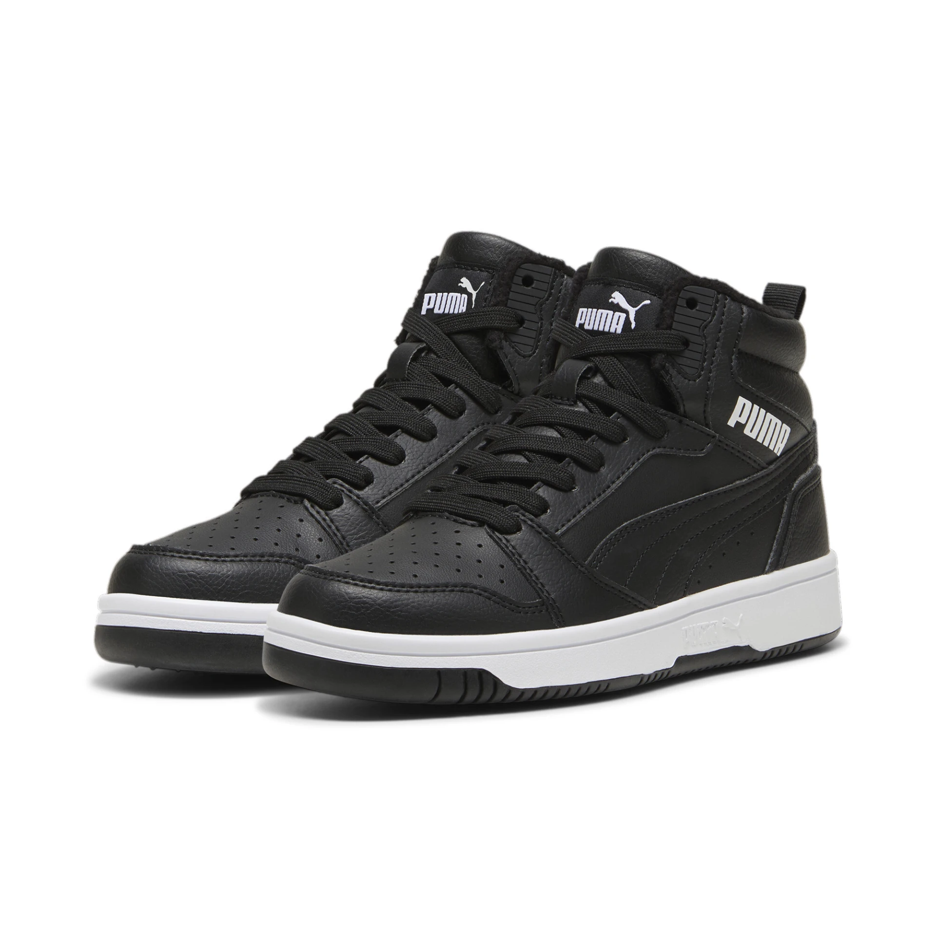 PUMA Puma_Rebound_V6_Mid_WTR_Jr 394685 001 PUMA Black-PUMA White