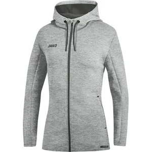 JAKO Damen_Kapuzenjacke_Premium_Basics A4T023DA6829D 40 hellgrau meliert
