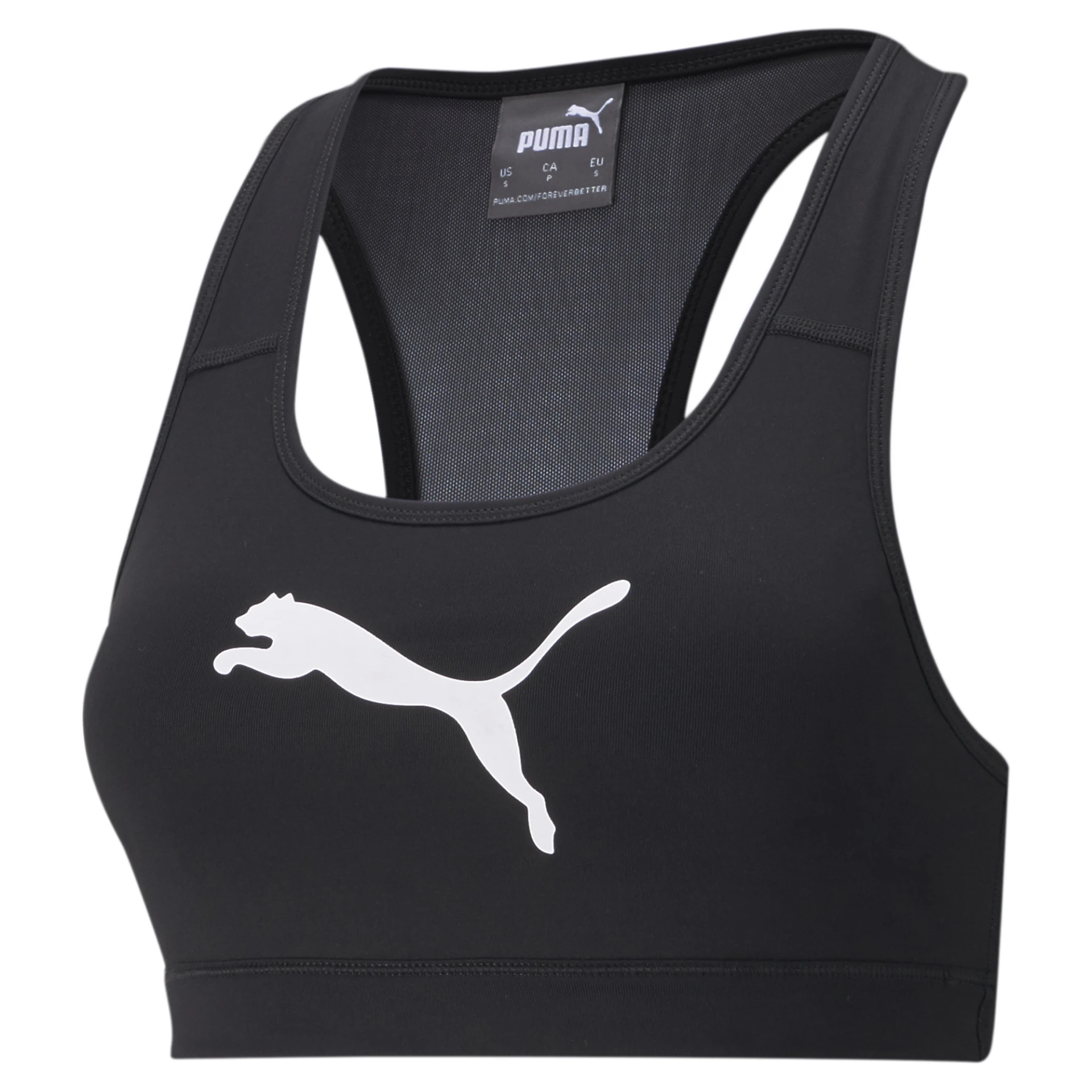 PUMA Mid_Impact_4Keeps_Bra 520304 051 PUMA BLACK-WHITE BIG CAT