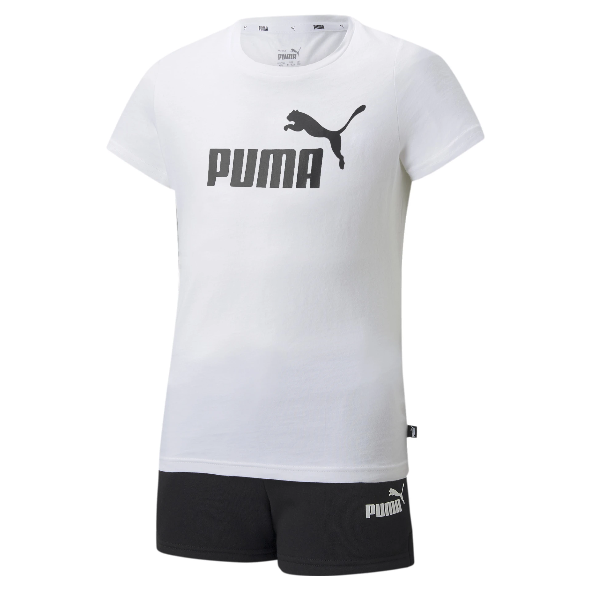 PUMA Logo_Tee_and_Shorts_Set_G 846936 002 PUMA WHITE