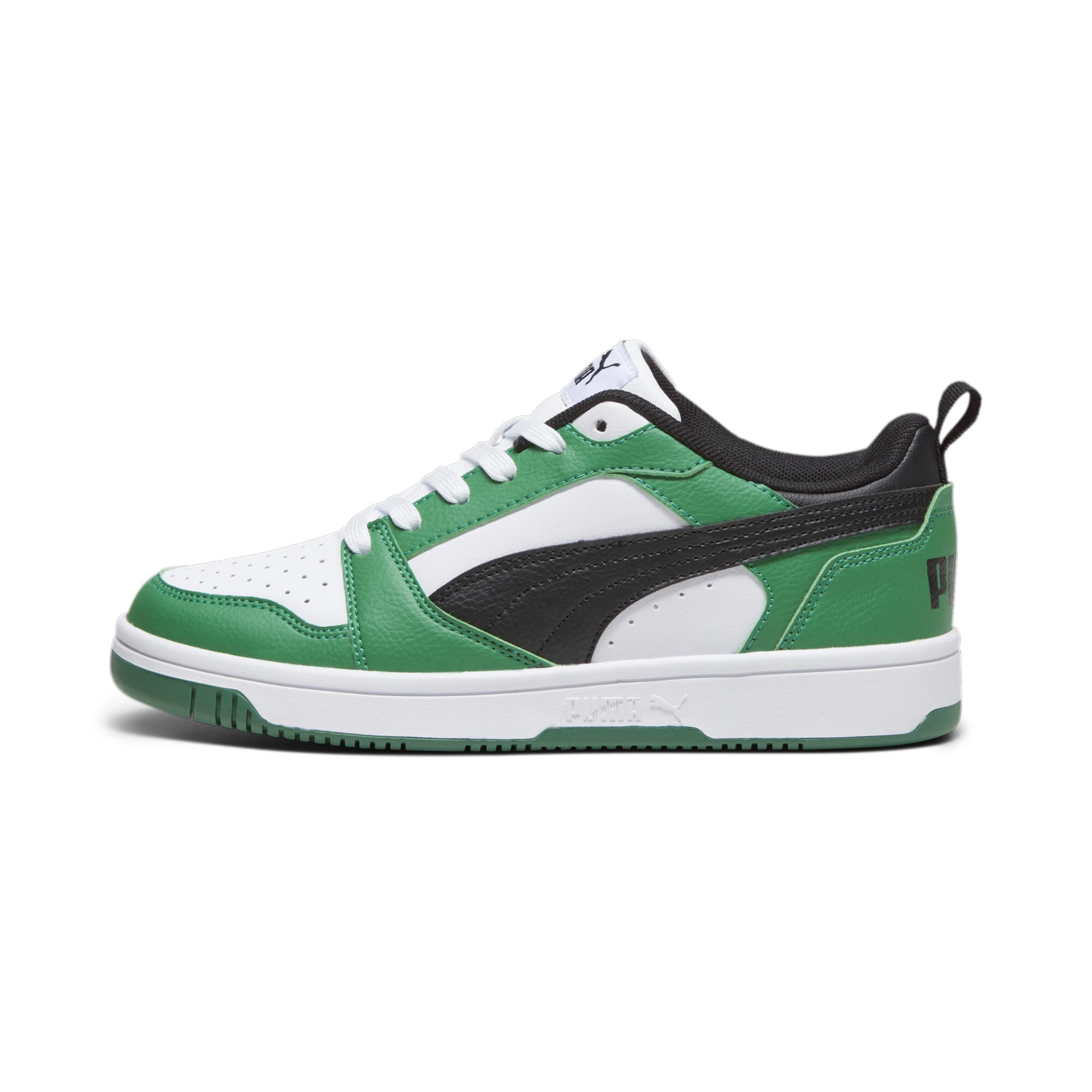 PUMA Puma_Rebound_V6_Lo_Jr 393833 005 PUMA WHITE-PUMA BLACK-ARCH