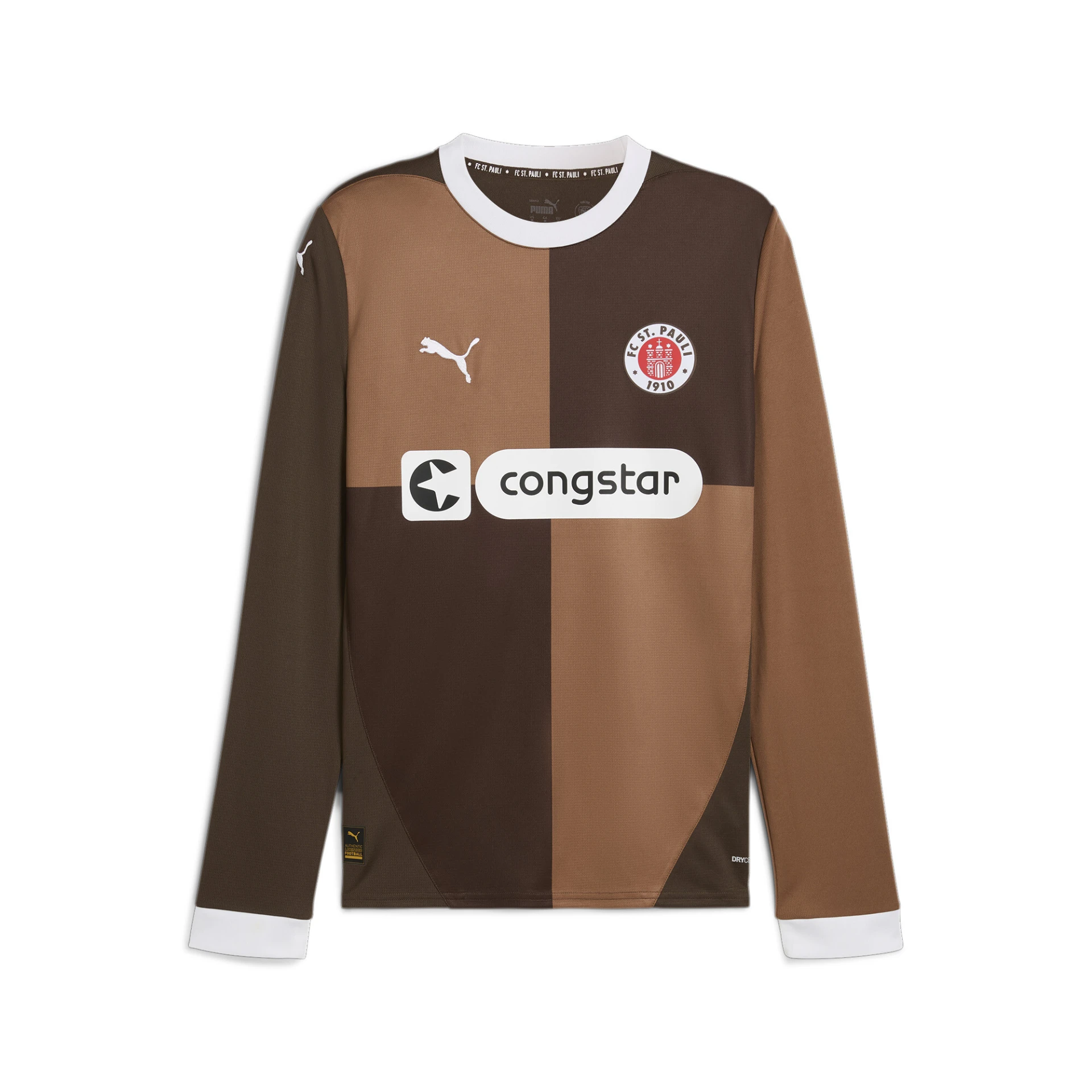 PUMA FCSP_Home_Jersey_LS 778639 001 ESPRESSO BROWN-PUMA WHITE