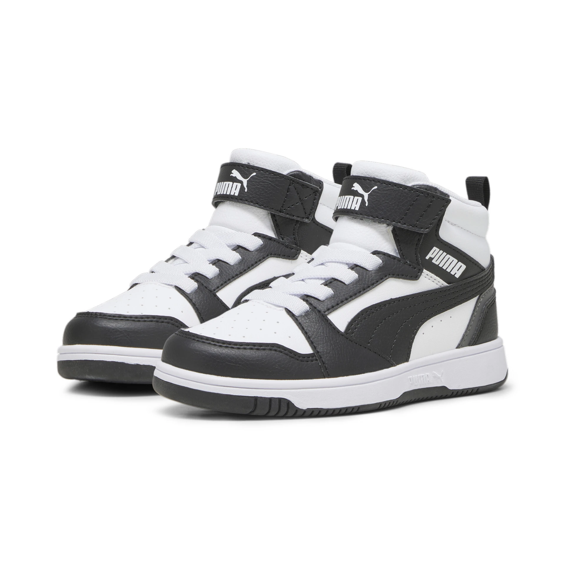 PUMA Puma_Rebound_V6_Mid_AC_plus_PS 393832 001 PUMA White-PUMA Black-Shad