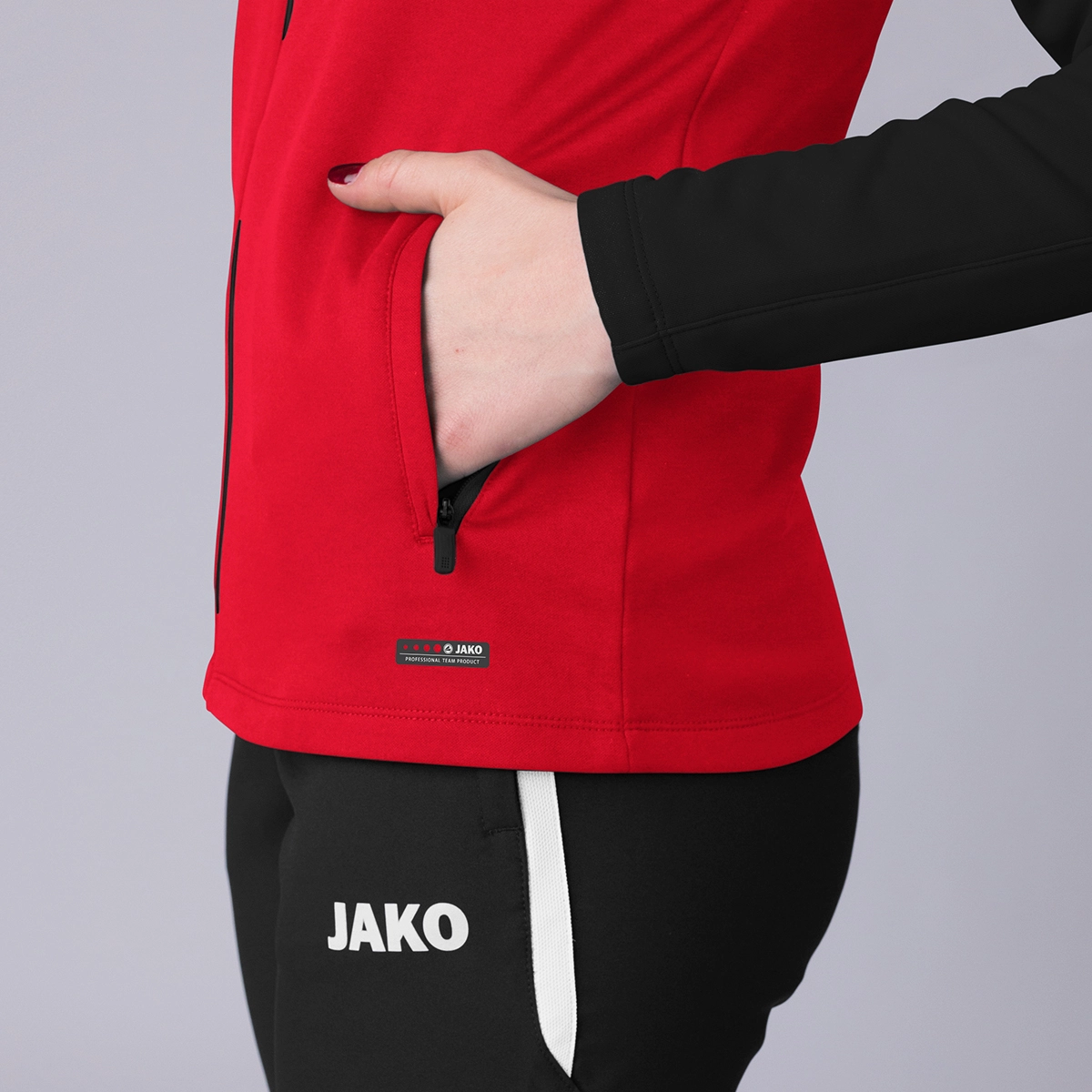 JAKO Kapuzenjacke_Performance 6822D 101 rot/schwarz