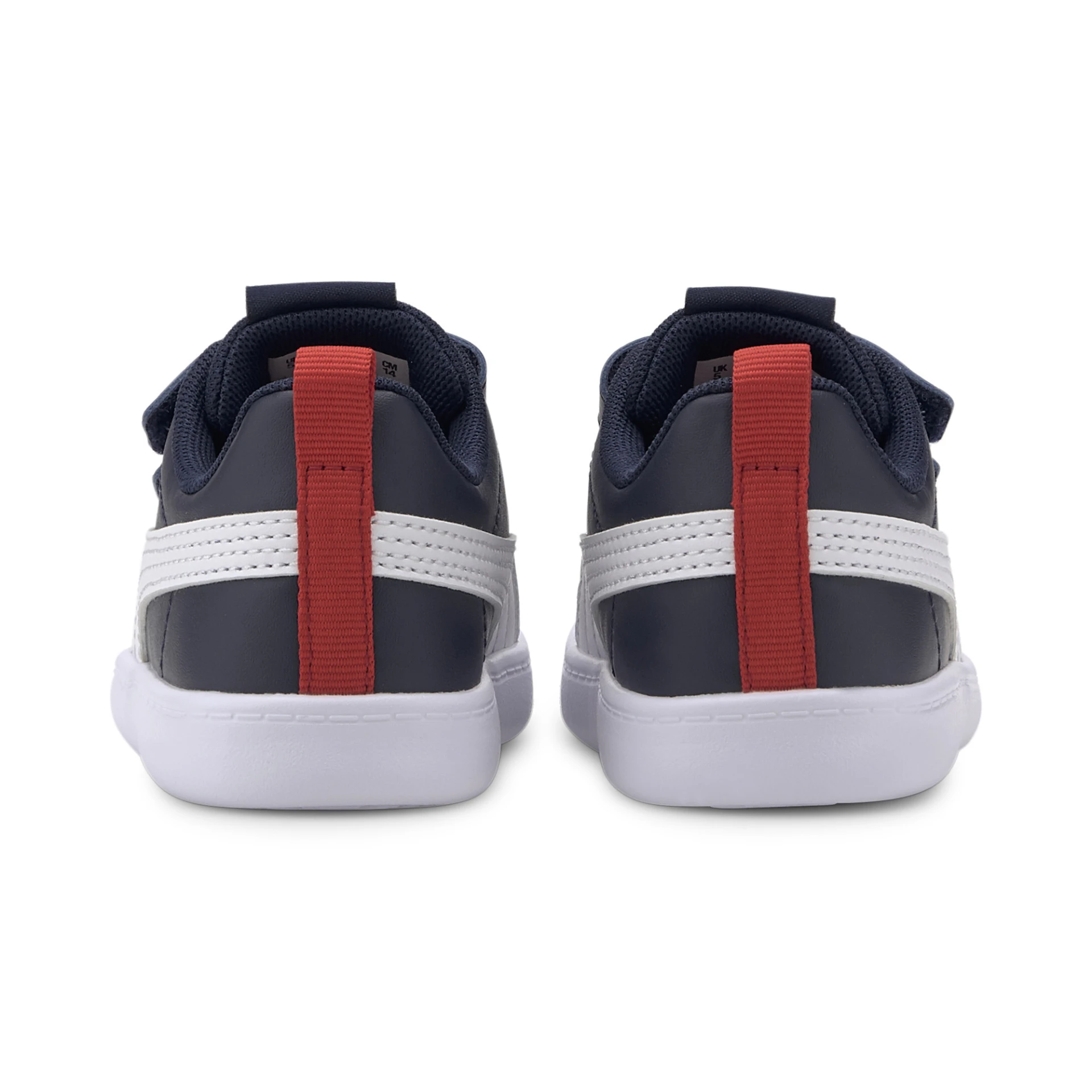 PUMA Kinder_Courtflex_v2_V_Inf 371544 001 PEACOAT-HIGH RISK RED