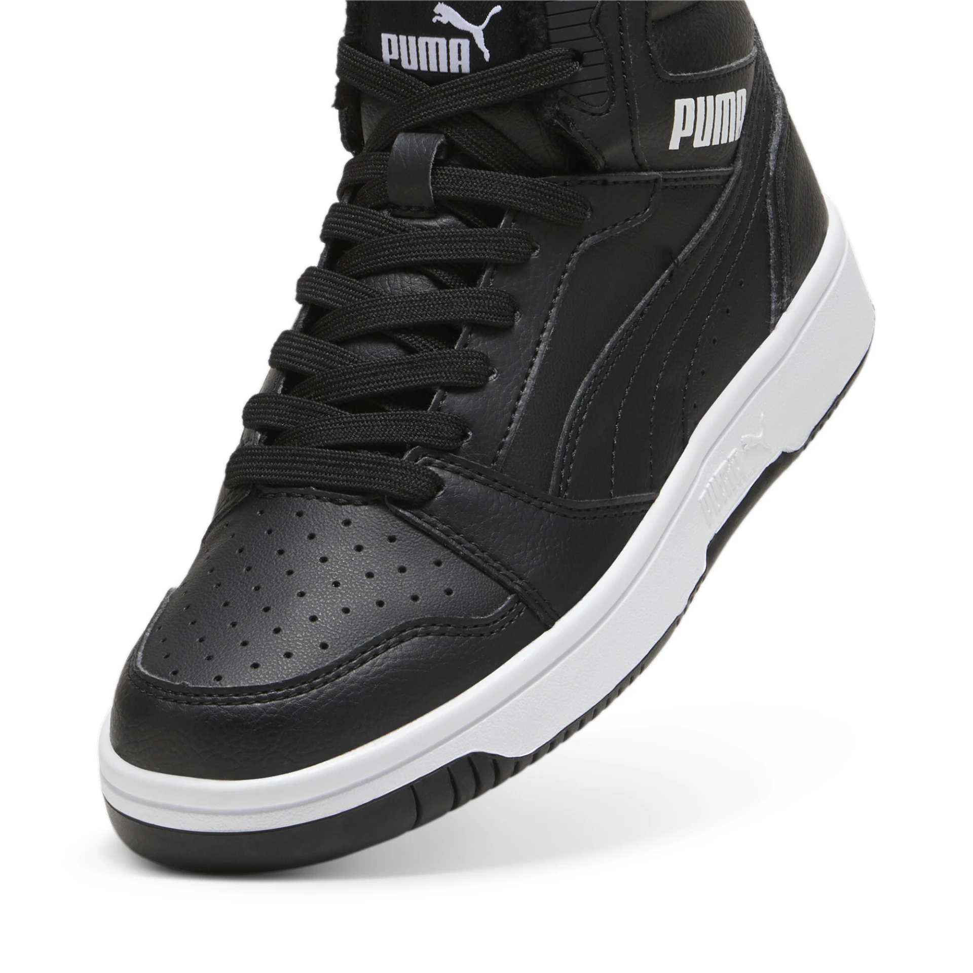 PUMA Puma_Rebound_V6_Mid_WTR_Jr 394685 001 PUMA Black-PUMA White