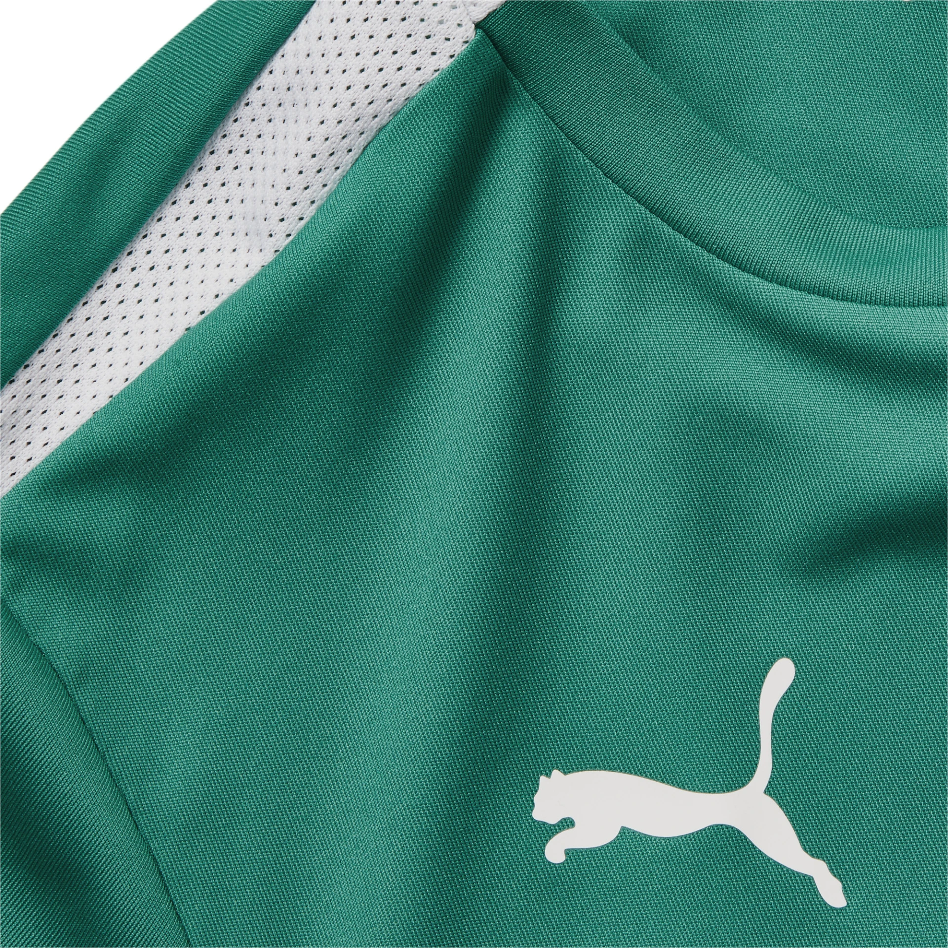 PUMA Kinder_Fantrikot_teamLIGA_Jersey_Jr 704925 005 PEPPER GREEN-PUMA WHITE