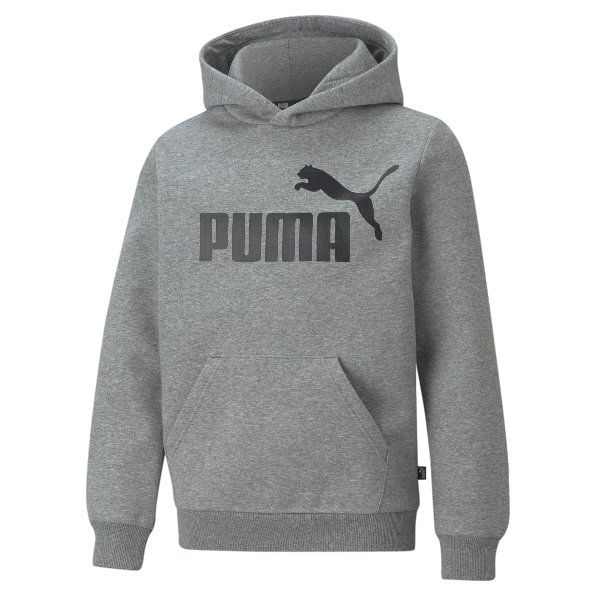 PUMA ESS_Big_Logo_Hoodie_FL_B 586965 003 MEDIUM GRAY HEATHER