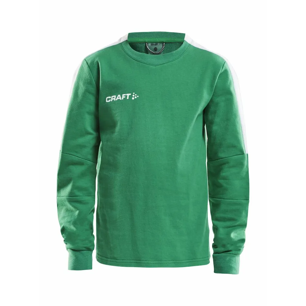 CRAFT Progress_GK_Sweatshirt_Jr 1907949 651900 TEAM GREEN/WHITE