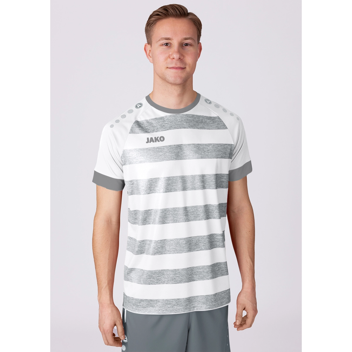 JAKO Trikot_Celtic_Melange_KA 4214K 003 weiß/steingrau