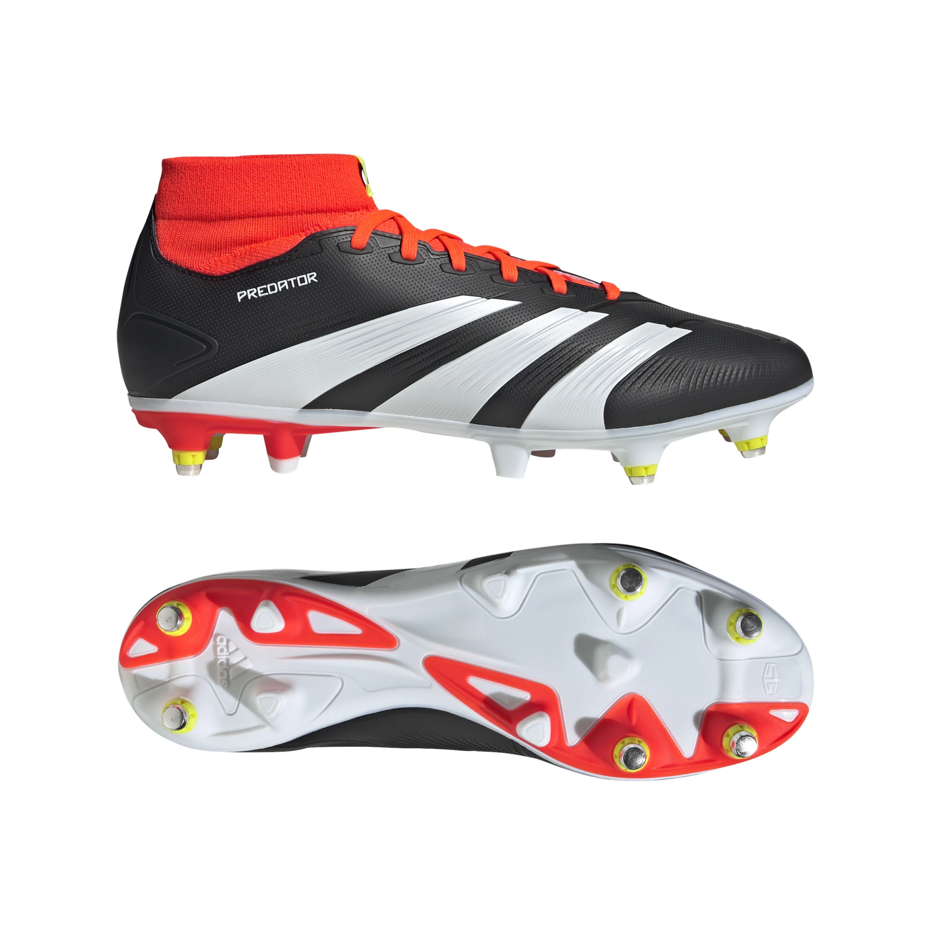 ADIDAS PREDATOR_LEAGUE_SOCK_SG IG7741 000 CBLACK/FTWWHT/SOLRED