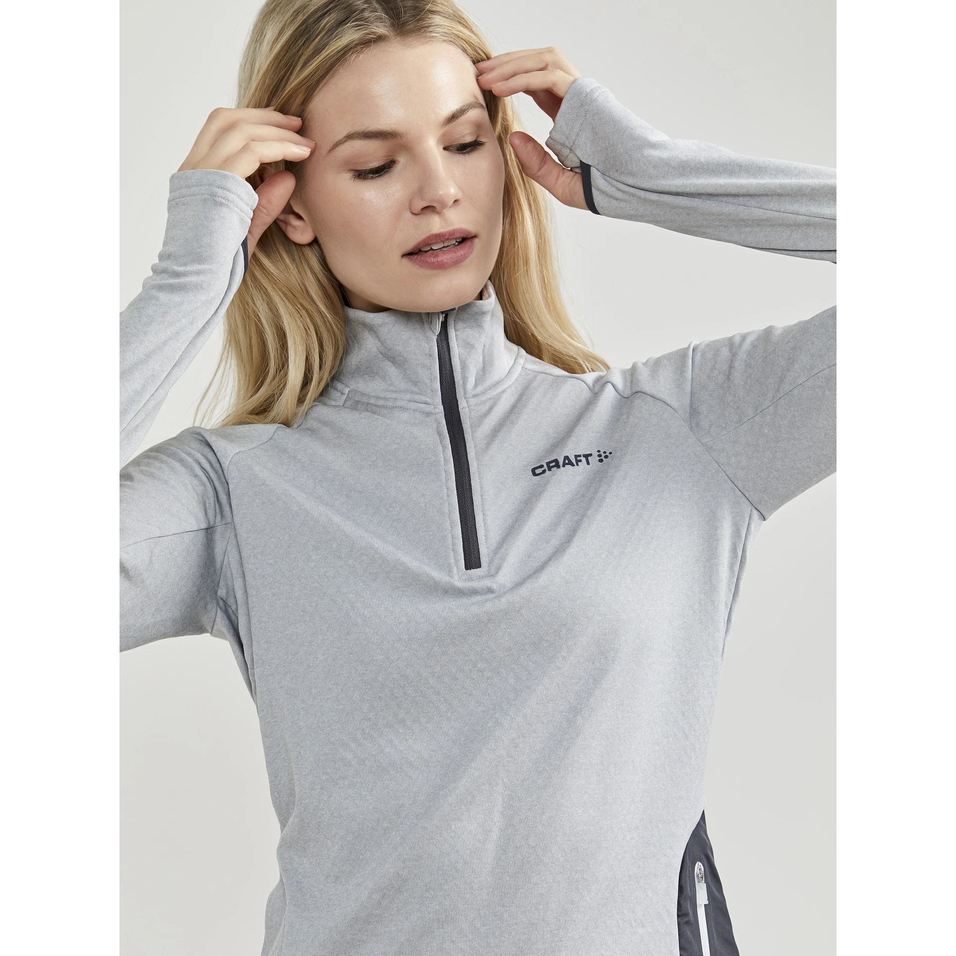 CRAFT Damen_Unterjacke_CORE_TRIM_THERMAL_MIDLAYER 1909501 950000 GREY MELANGE