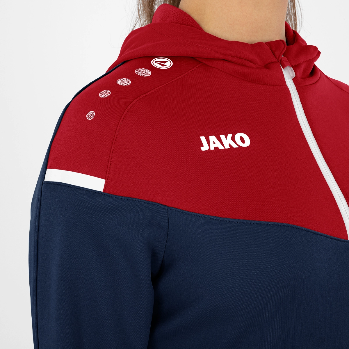 JAKO Kapuzenjacke_Champ_20 6820D 91 marine/chili rot
