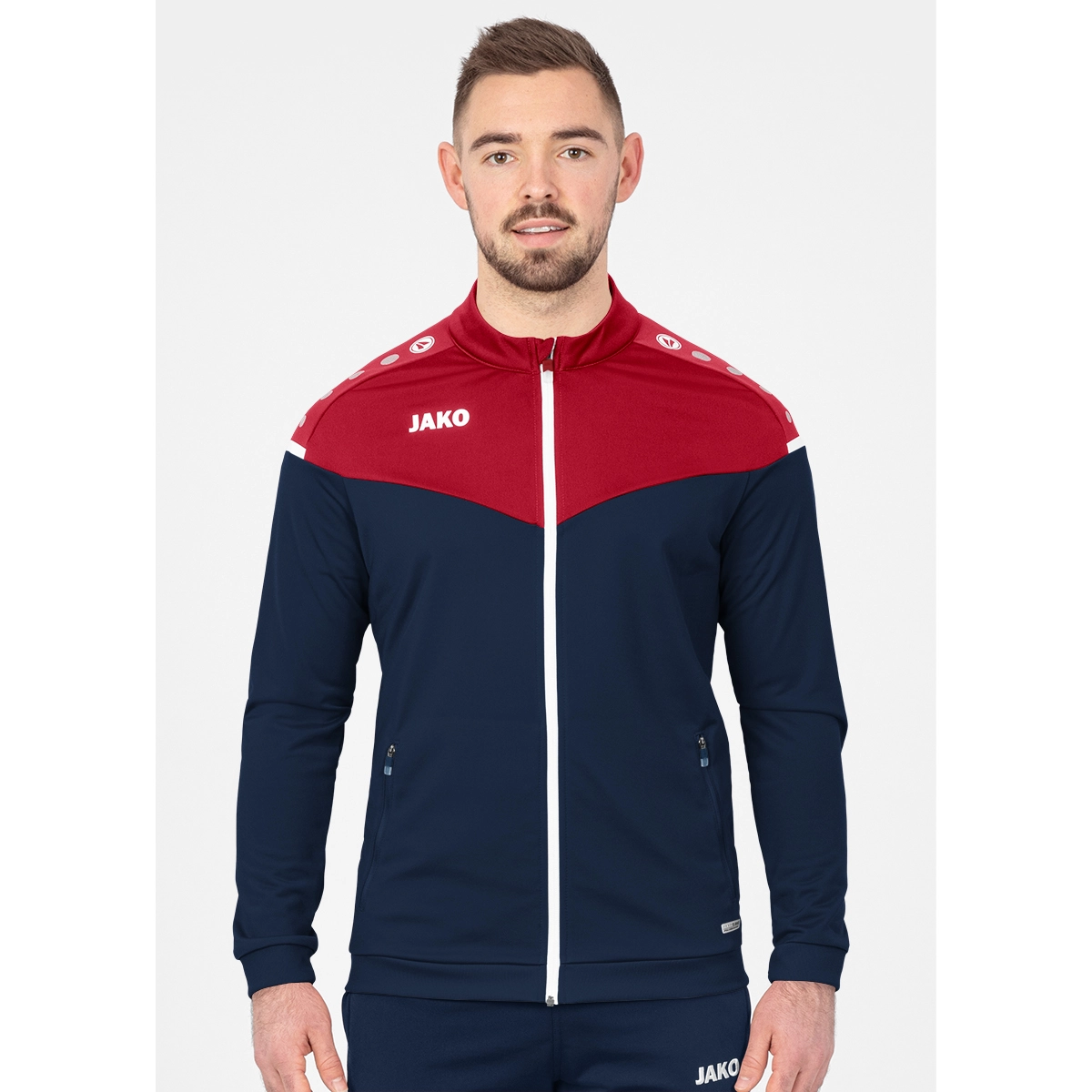 JAKO Kinder_Polyesterjacke_Champ_20 9320K 91 marine/chili rot