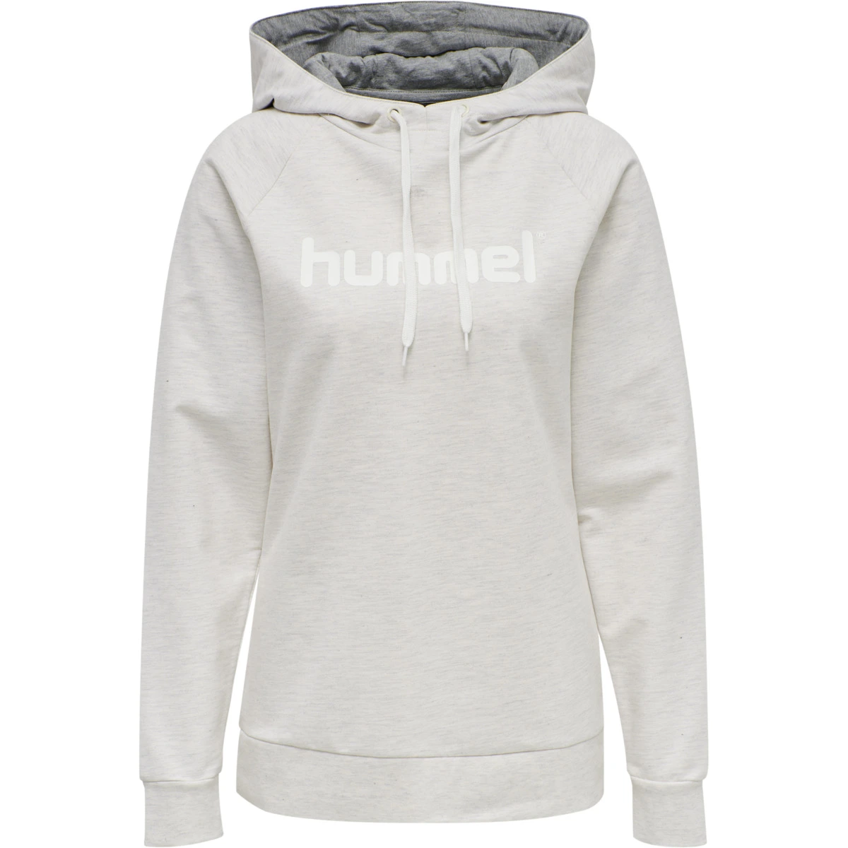 HUMMEL Damen_Kapuzensweat_HMLGO_COTTON_LOGO_HOODIE_WOMAN 203517 9158 EGRET MELANGE