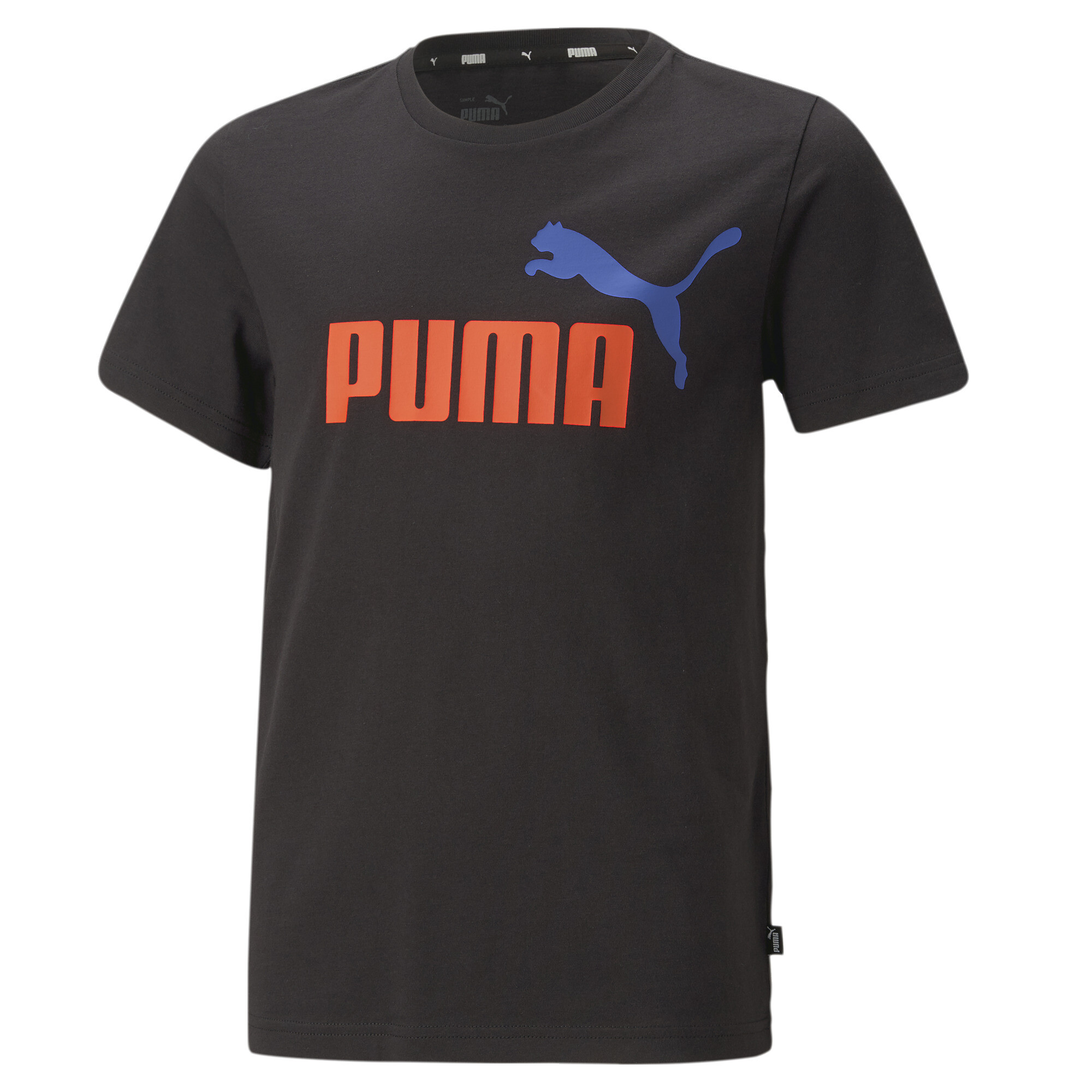 PUMA ESS_plus_2_Col_Logo_Tee_B 586985 061 PUMA BLACK-WARM EARTH