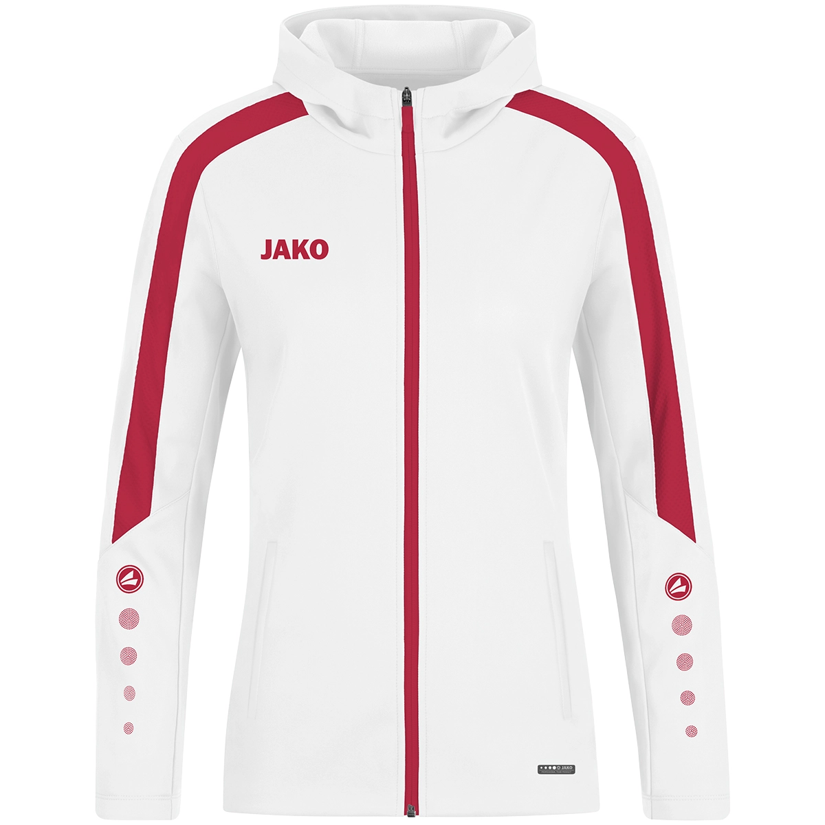 JAKO Kapuzenjacke_Power JAKO Kapuzenjacke_Power 6823D 004 weiß/rot